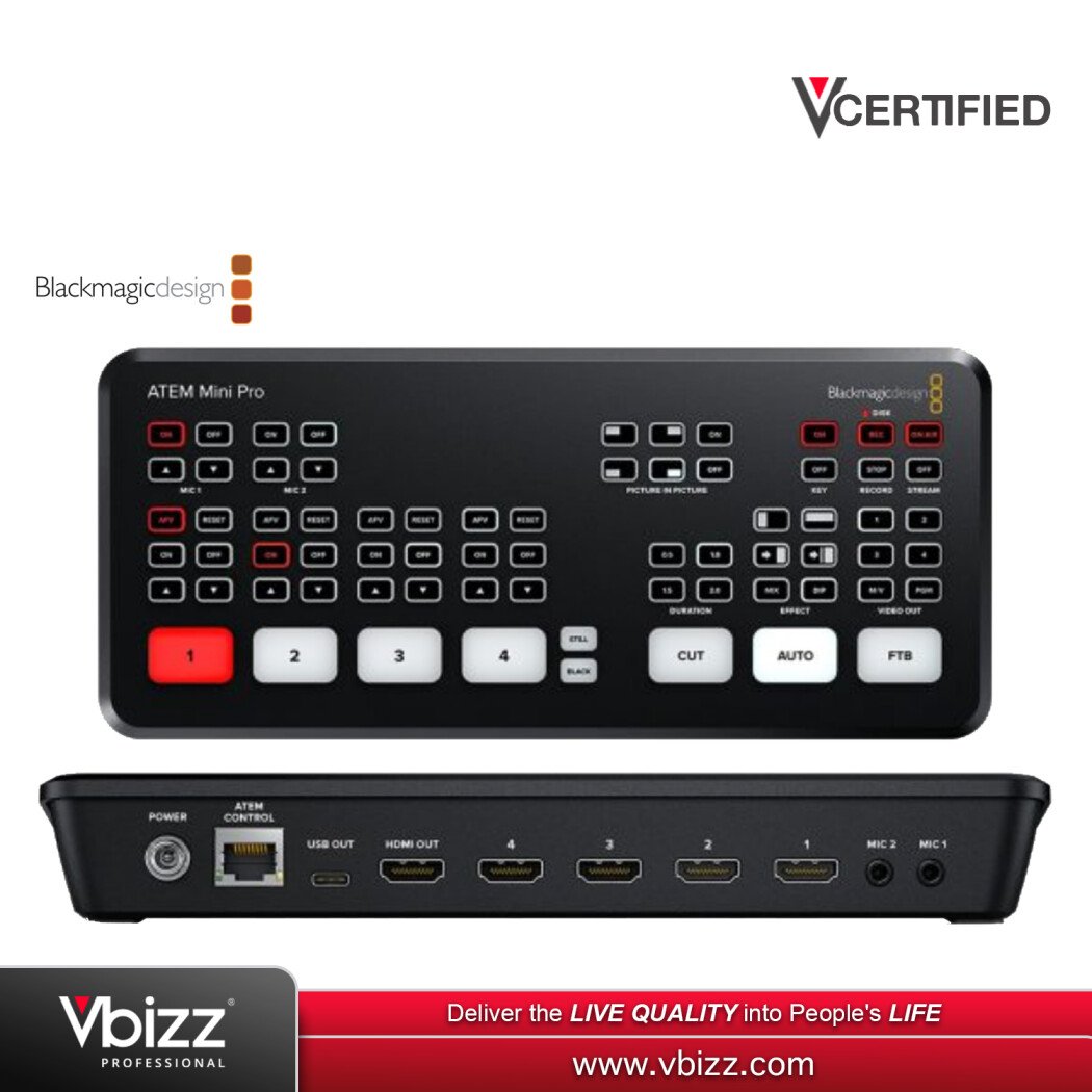 ATEM Mini Pro Blackmagic Design ATEM Mini Pro ISO HDMI Live Stream