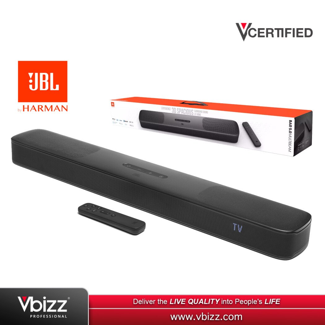 JBL BAR 5.0 MULTIBEAM Soundbar with Multibeam and Dolby Atmos | Vbizz