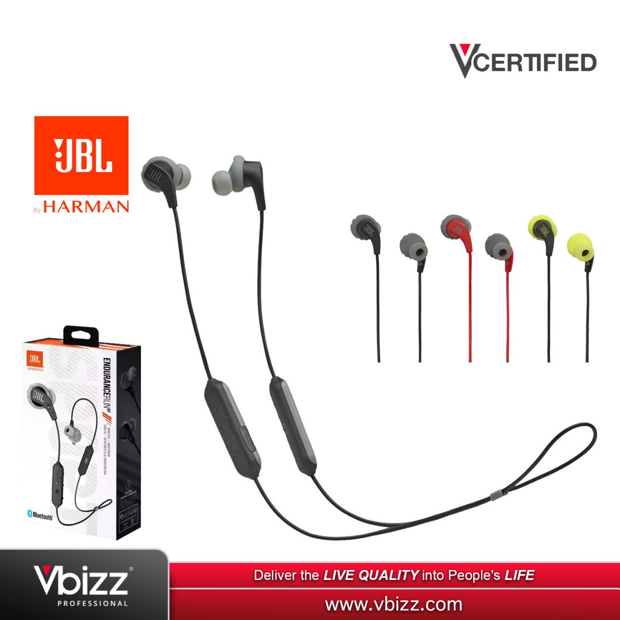 JBL ENDURANCE RUN BT Sweatproof Wireless Bluetooth In-ear Sport