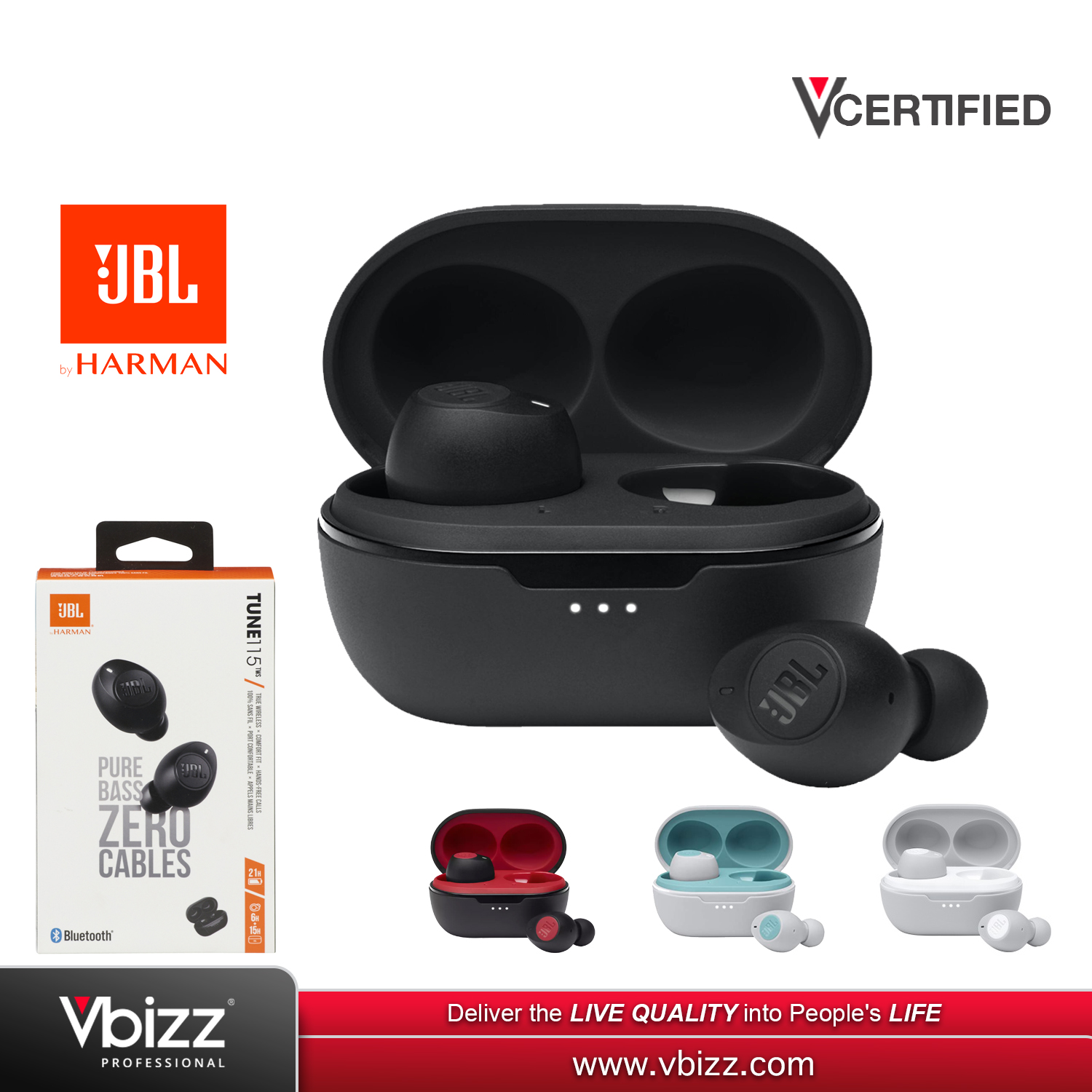 Jbl Tune 125tws Jbl T115 True Wireless Tai Nghe Kh Ng D Y JBL T115