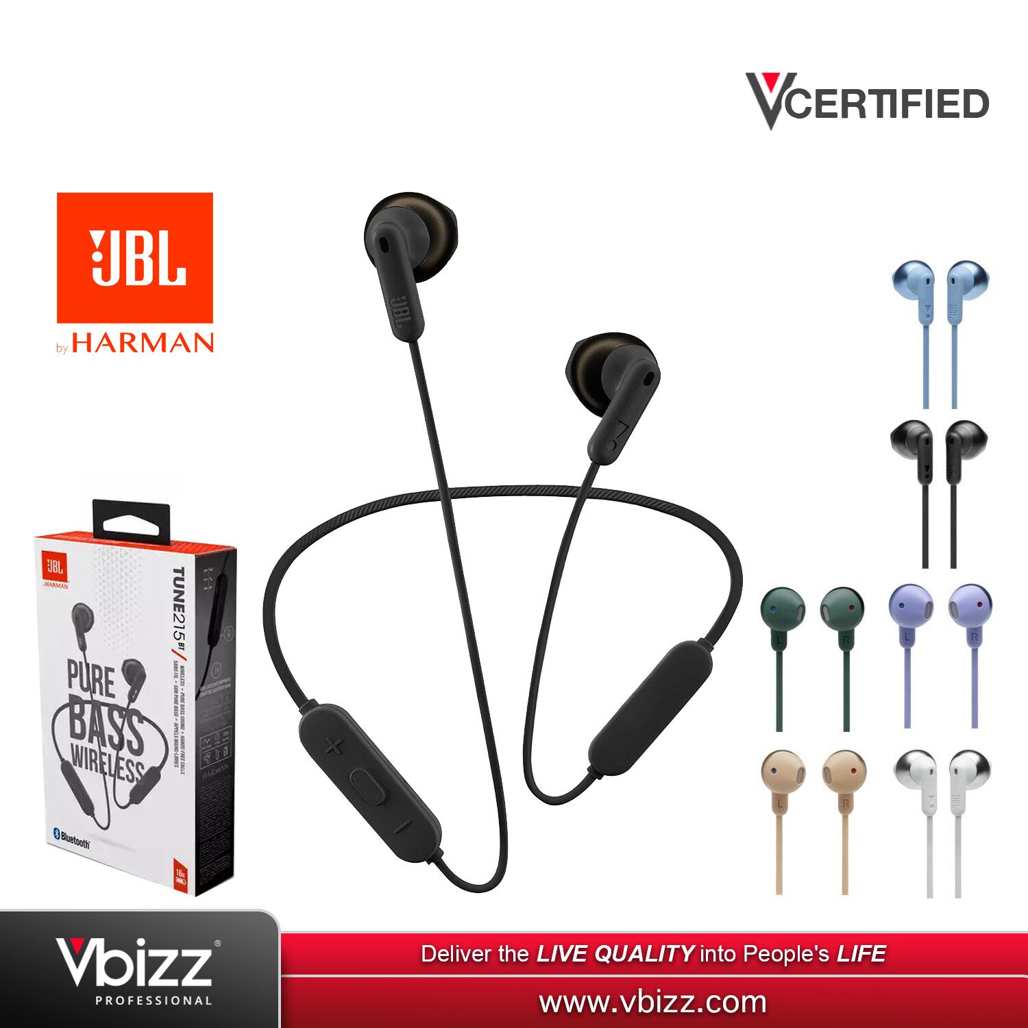 Tune 215bt Jbl Wireless Headset Bluetooth JBL TUNE 215BT Wireless - Main Image