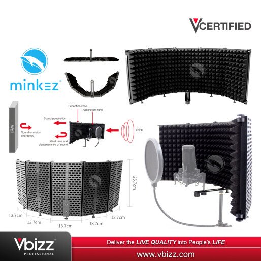 minkez-5dws-5-doors-folding-isolation-windscreen-soundproof-windshield-absorption-for-recording-and-live-singing