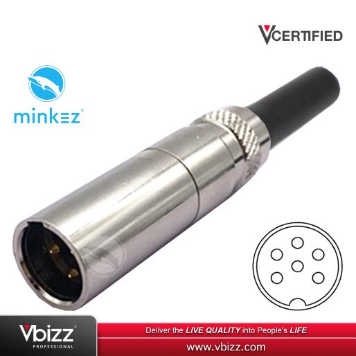 minkez-6minixlrm-6-pin-mini-xlr-male-connector