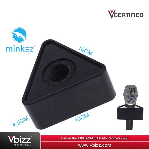 minkez-mic-flag-triangle-box-microphone-mic-flag-station-for-interview-black