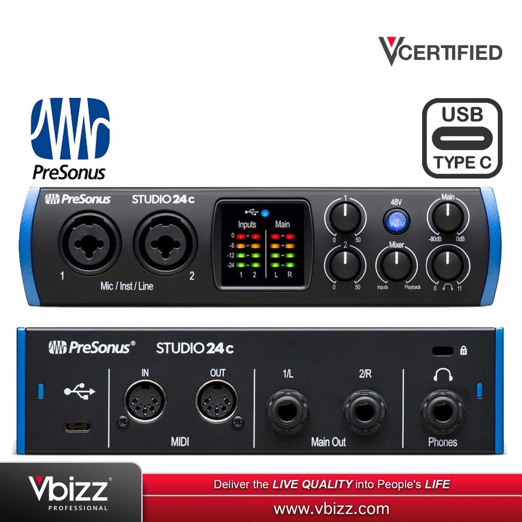 PRESONUS STUDIO 24C USB-C Type C USB Audio Interface | Vbizz