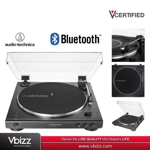 AUDIO TECHNICA AT-LP60X-BT Bluetooth Fully Automatic Wireless Belt-Drive Turntable (Black)