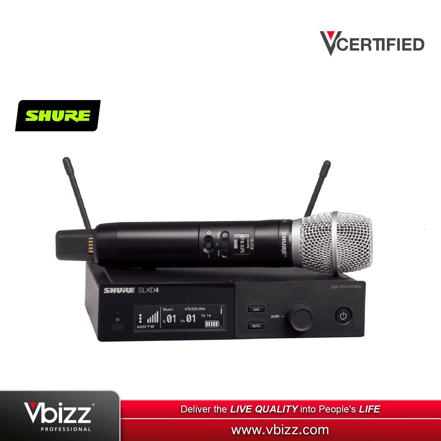 Shure SLXD24A / SM86 Digital Wireless Handheld Microphone System