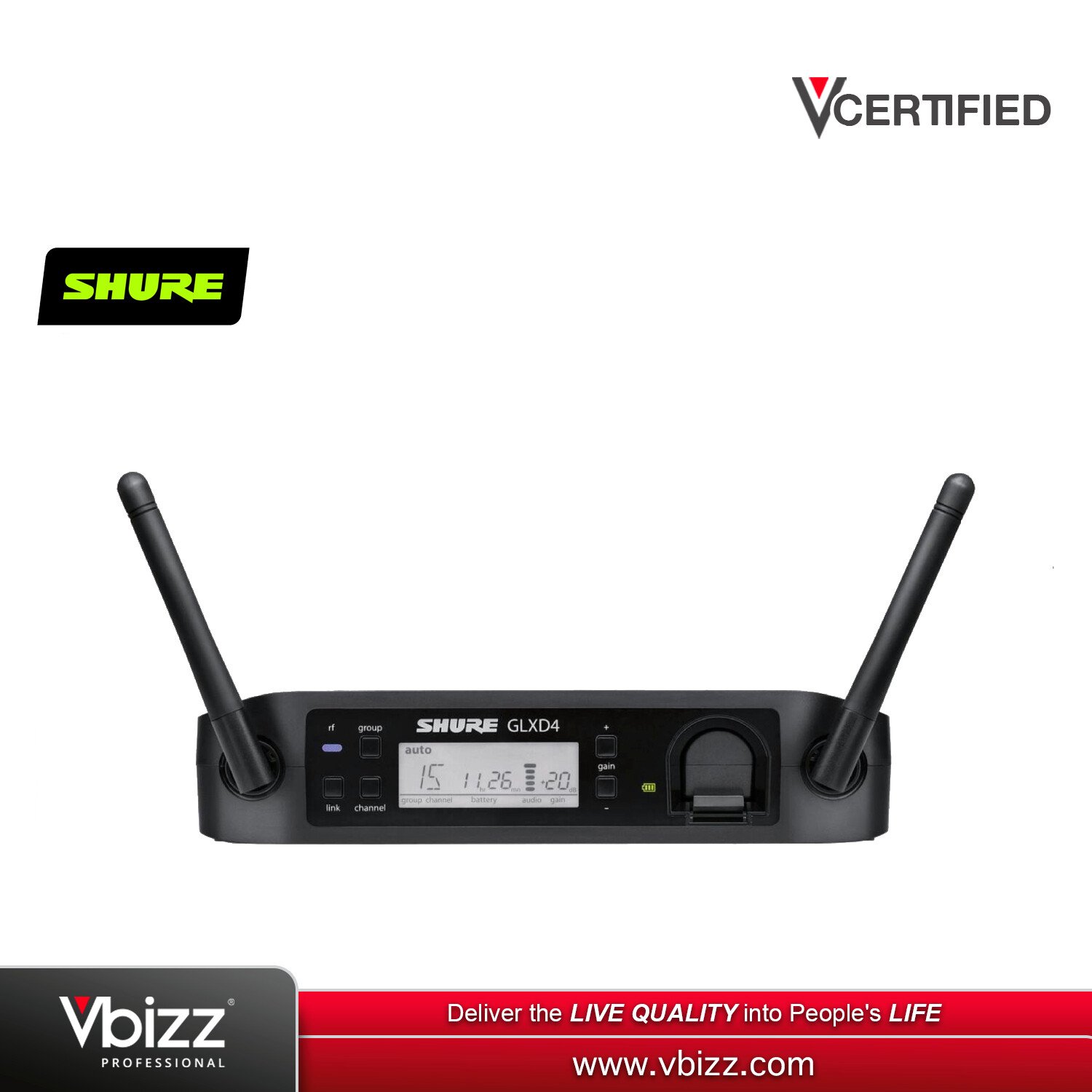 Discontinued] SHURE GLXD4 Wireless Receiver | PA SYSTEM MALAYSIA