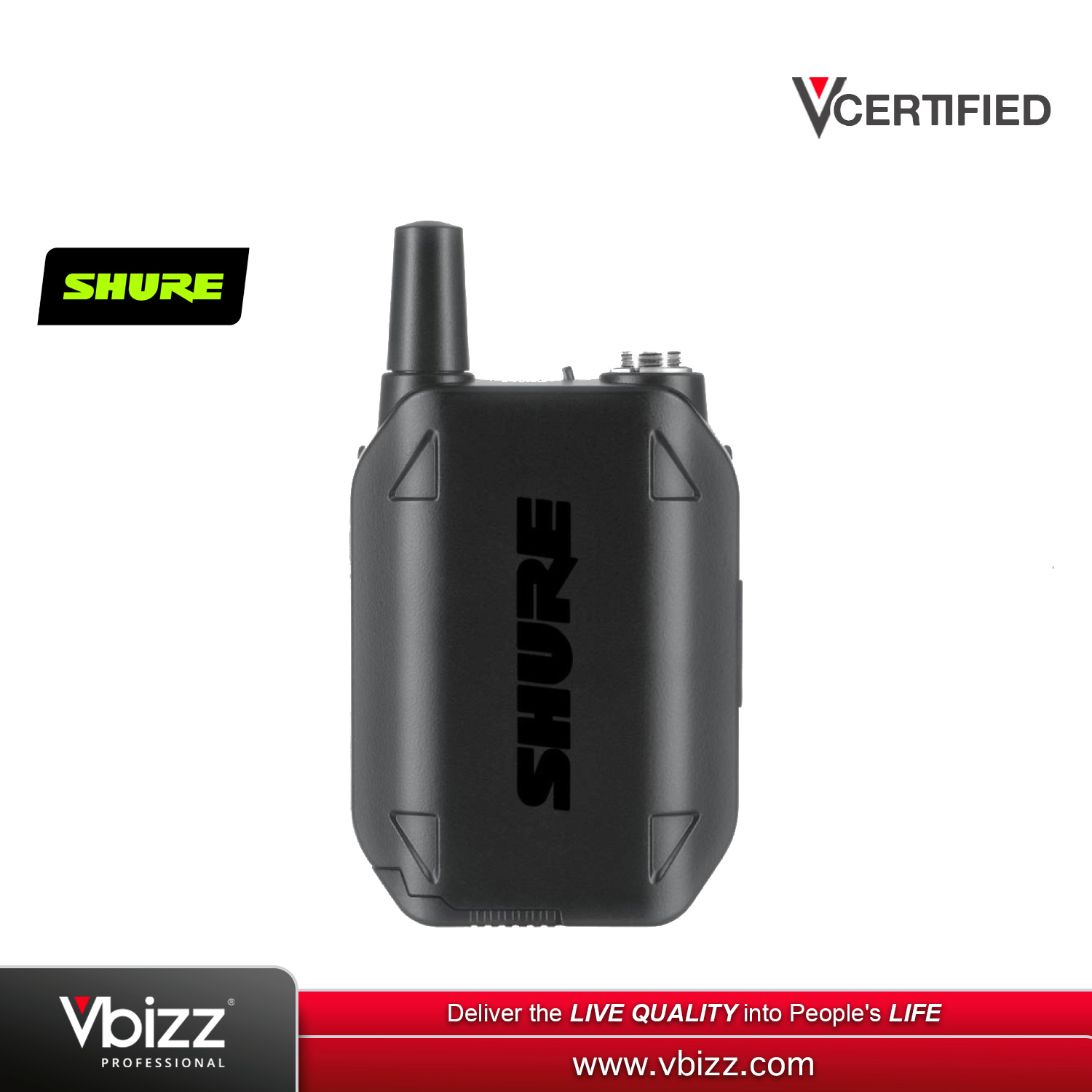 Shure GLXD1+ Bodypack Transmitter | Vbizz