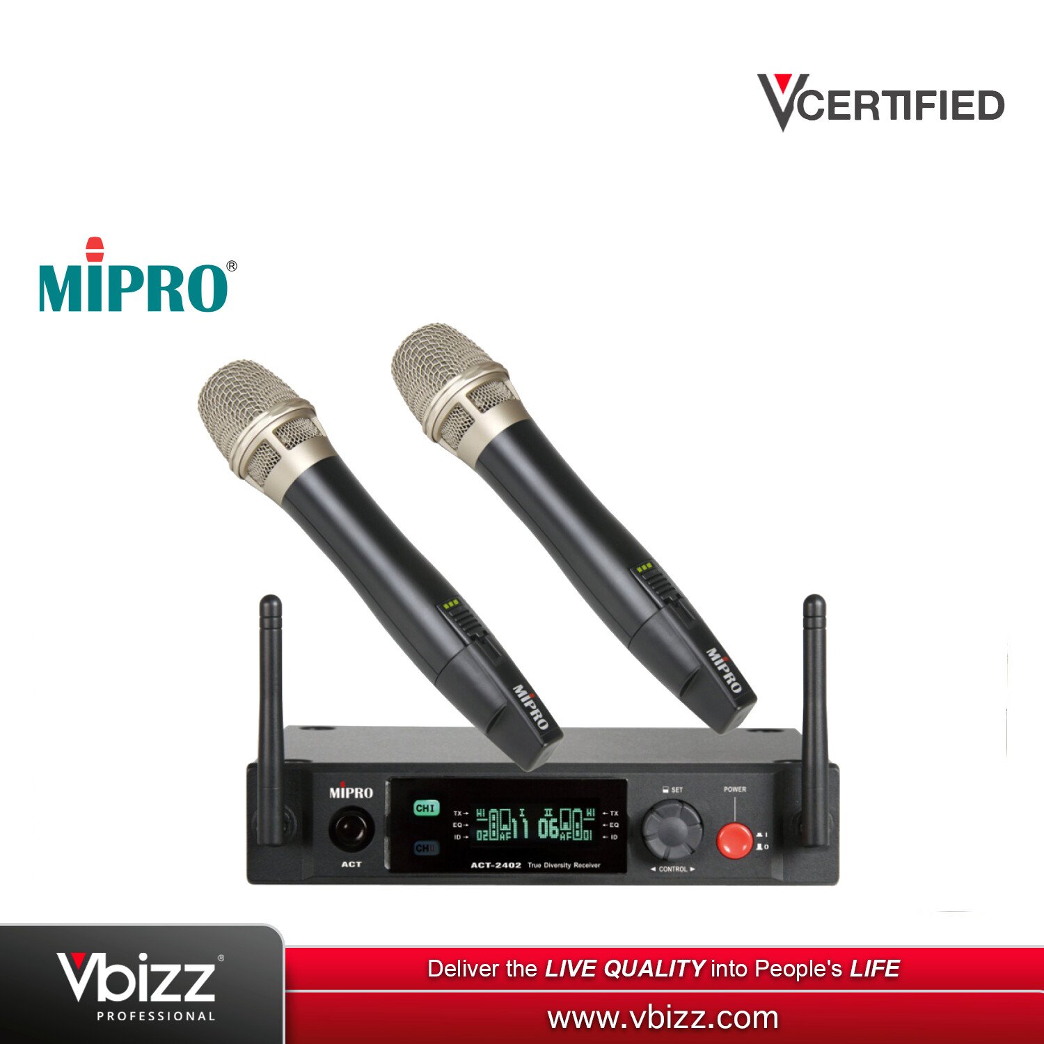 MIPRO ACT2402 ACT24HC Wireless Handheld System Vbizz