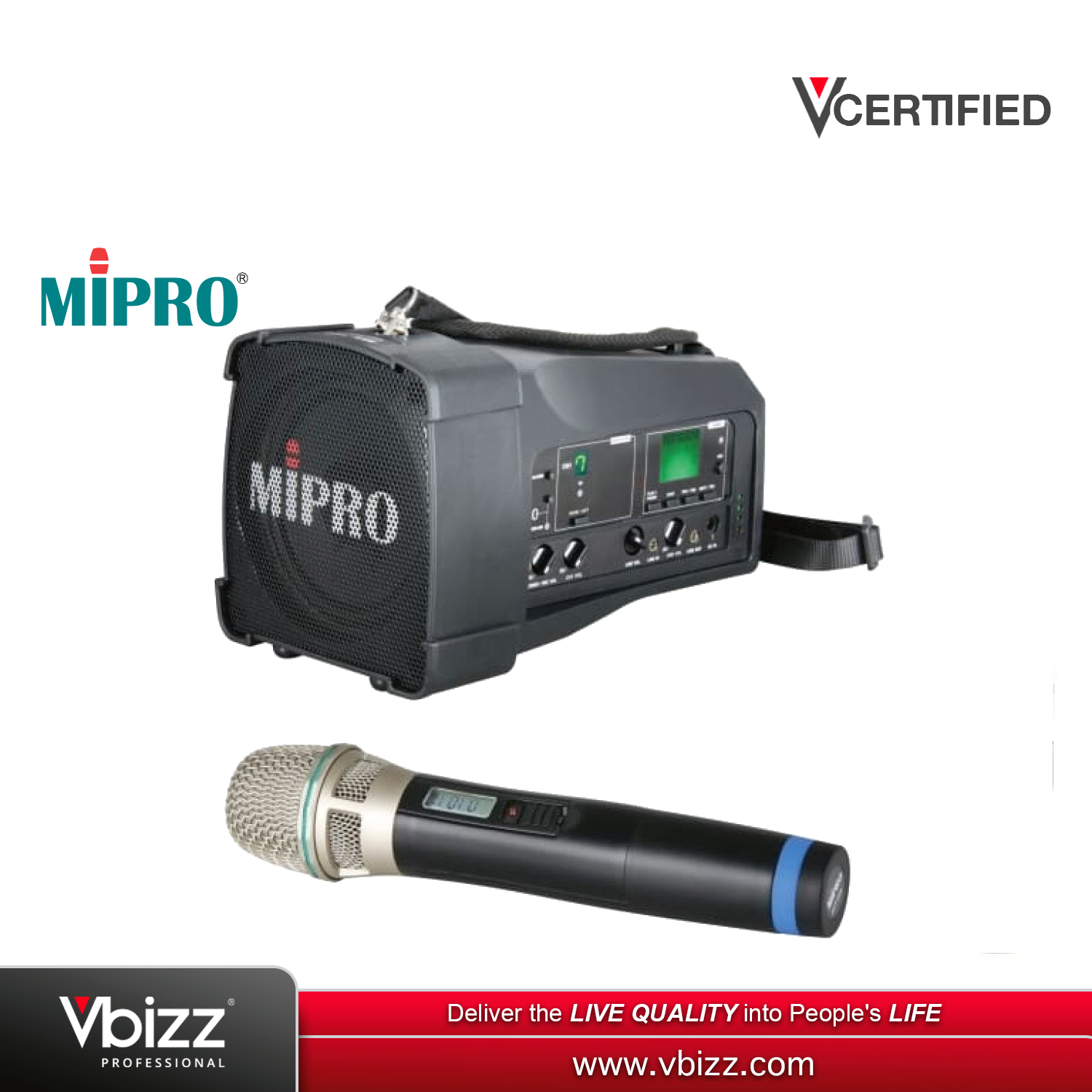 MIPRO MA100DB/ACT32H Portable PA System | Vbizz