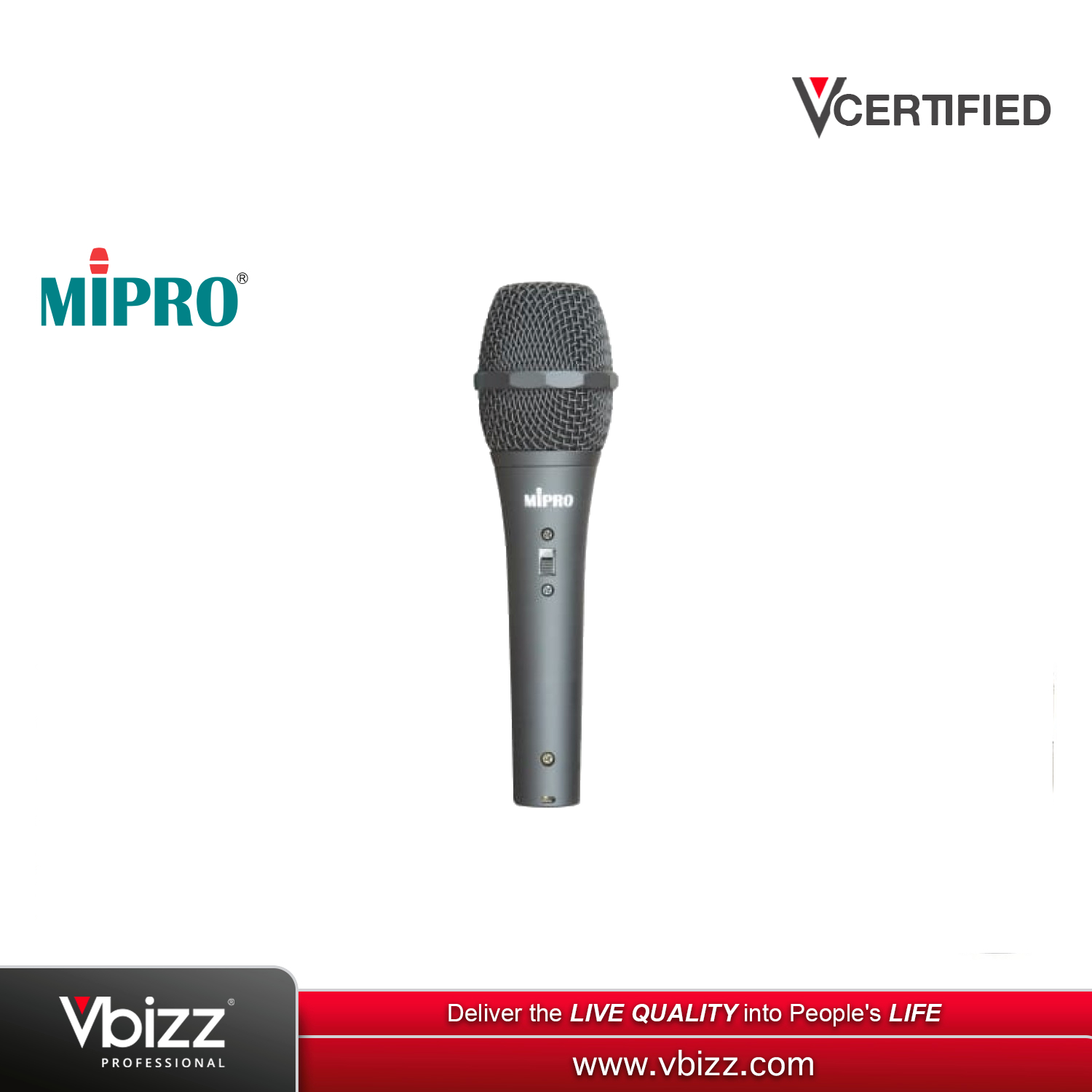 MIPRO MM107 Vocal Dynamic Microphone Vbizz