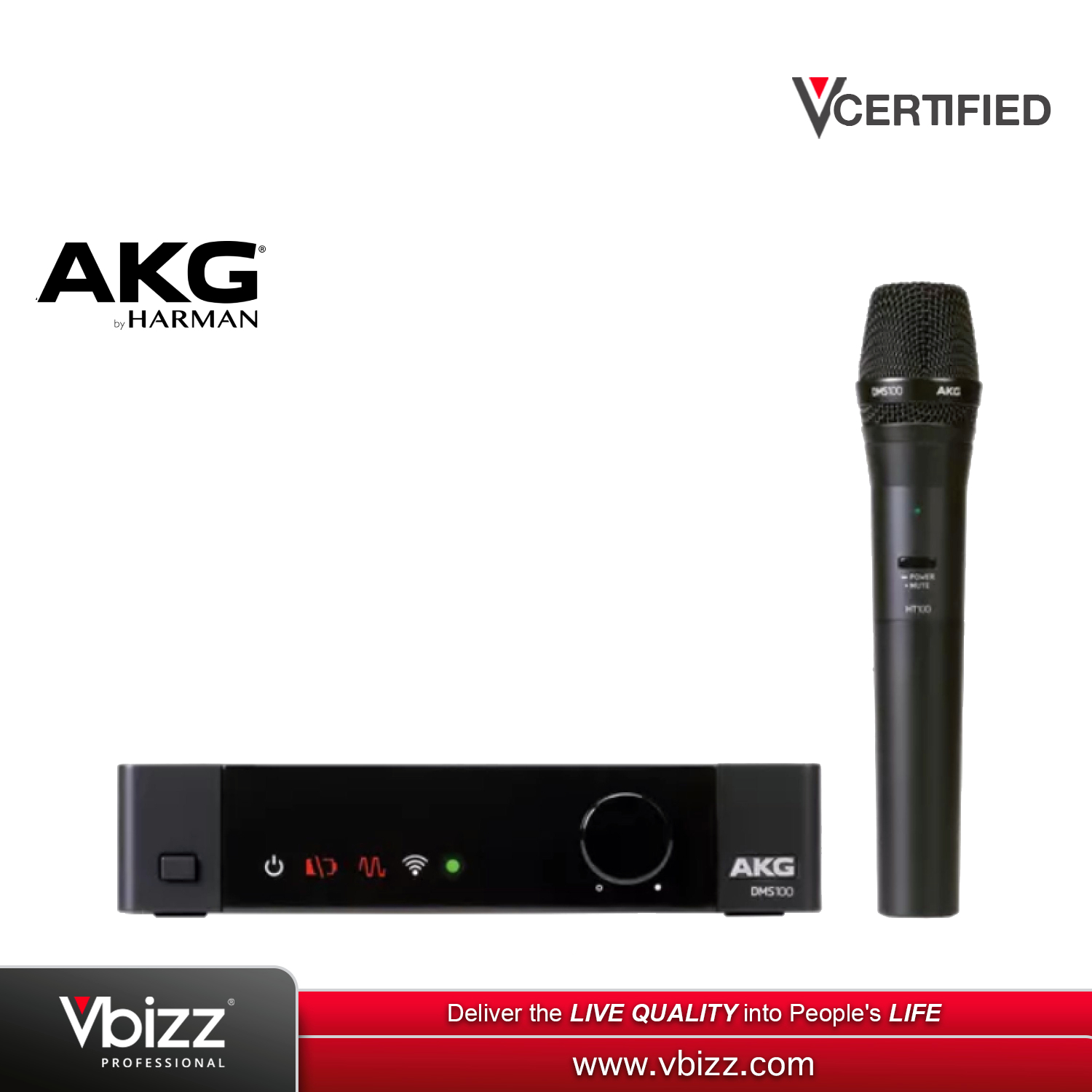 AKG DMS100 Vocal Set | Four-Channel 2.4GHz Digital Wireless