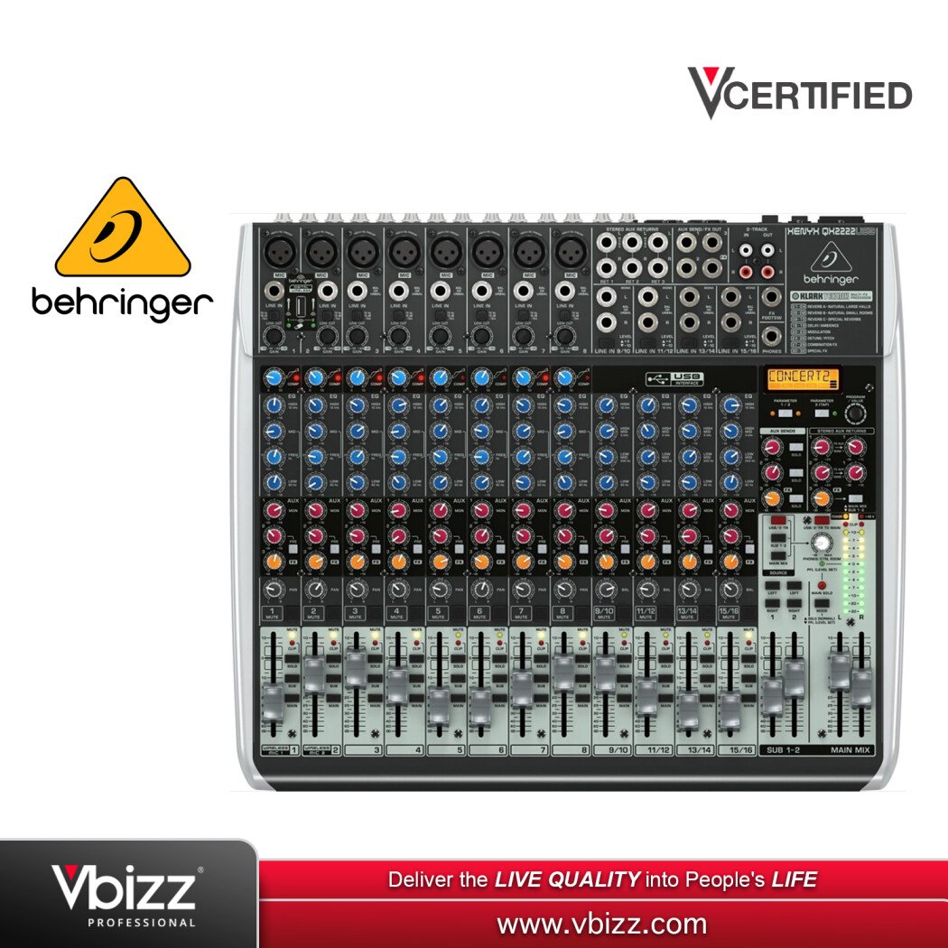 その他 Behringer Xenyx qx2222usb khxv5rg BEHRINGER QX2222USB XENYX エフェクト内蔵22chアナログミキサー