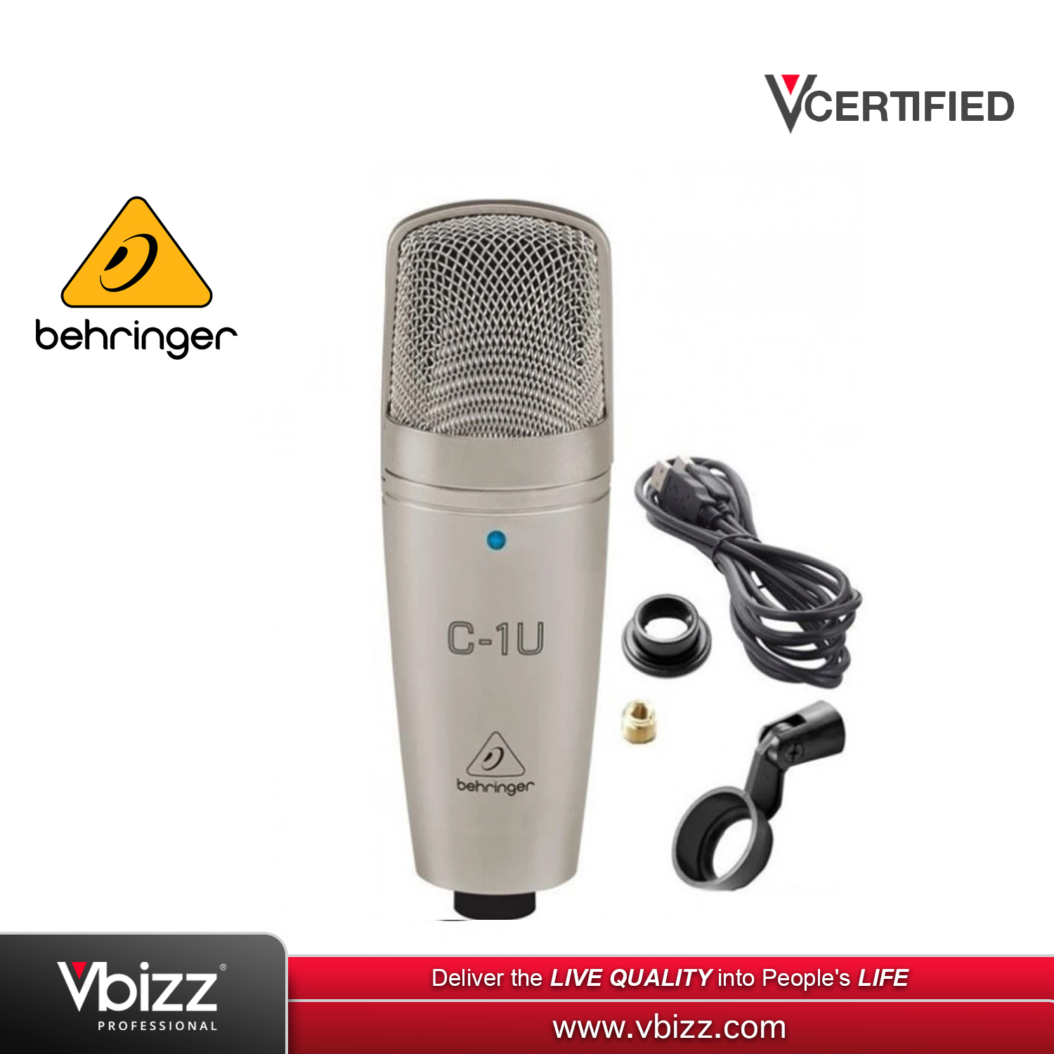 Behringer C1U Condenser USB Microphone C 1U Vbizz