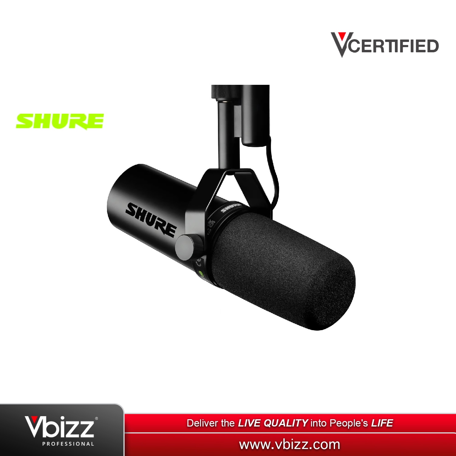 Shure SM7dB Dynamic Vocal Microphone With Built-in Preamp | Vbizz