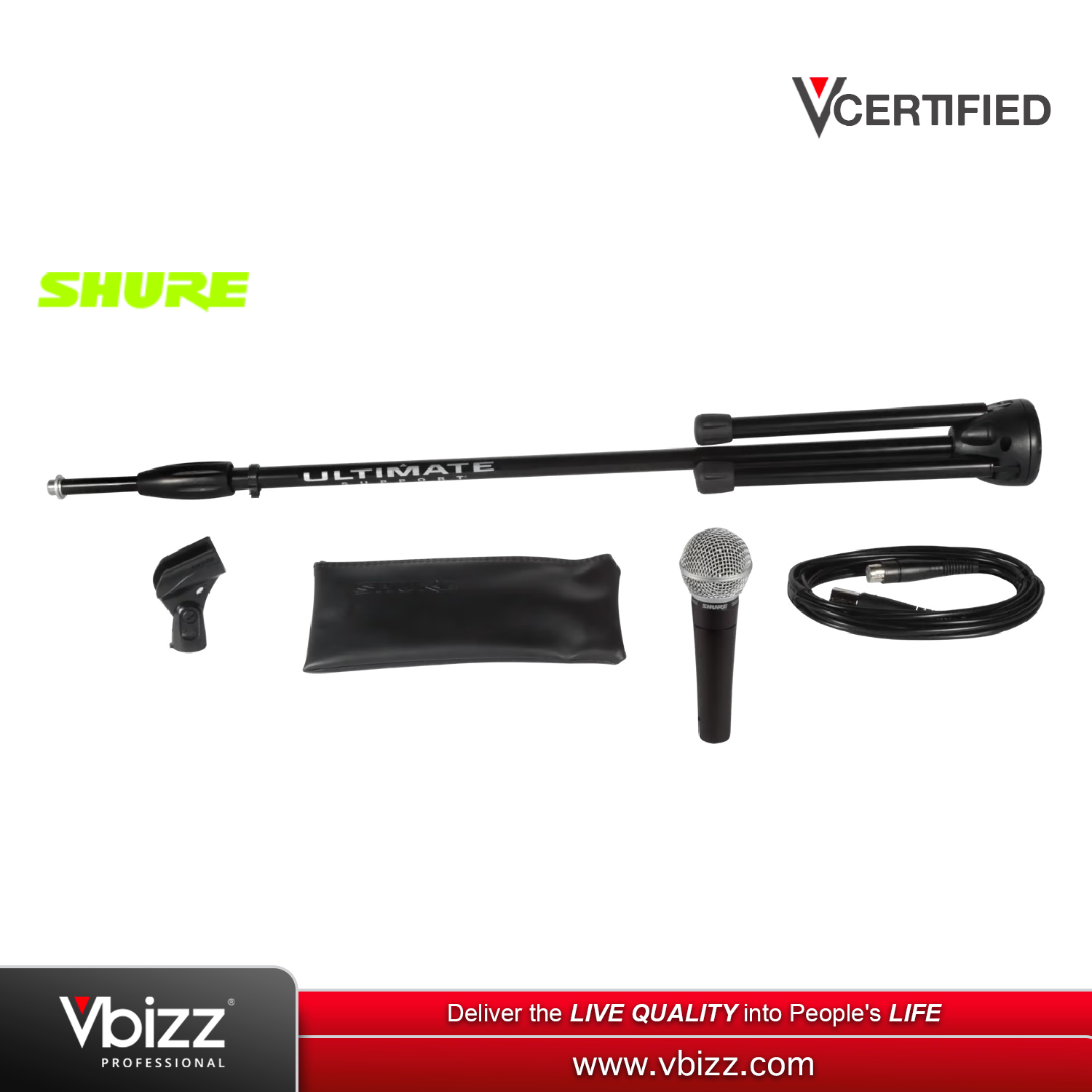 Shure SM58-CN-BTS SM58/Cable/Stand Bundle - Free Shipping Shure SM58-CN-BTS SM58/Cable/Stand Bundle - Free Shipping