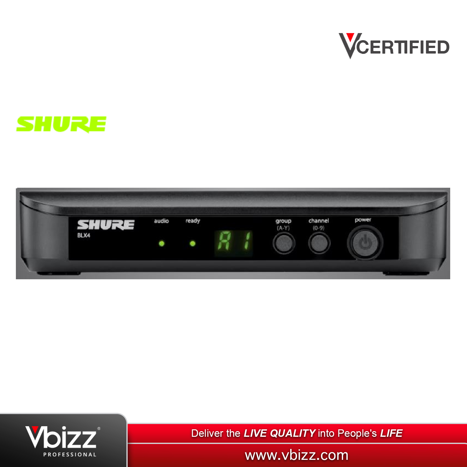 Shure BLX4 Wireless Receiver for BLX Wireless System | Vbizz