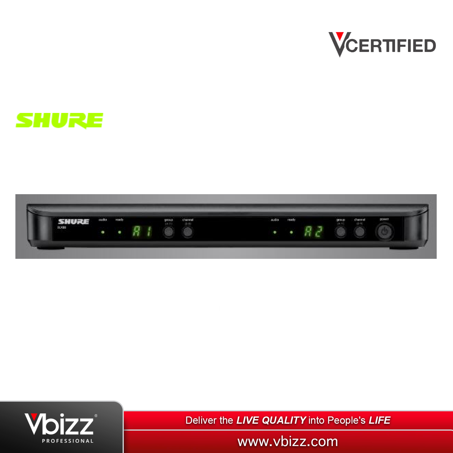 Shure BLX88 Dual Wireless Receiver for BLX Wireless System | PA