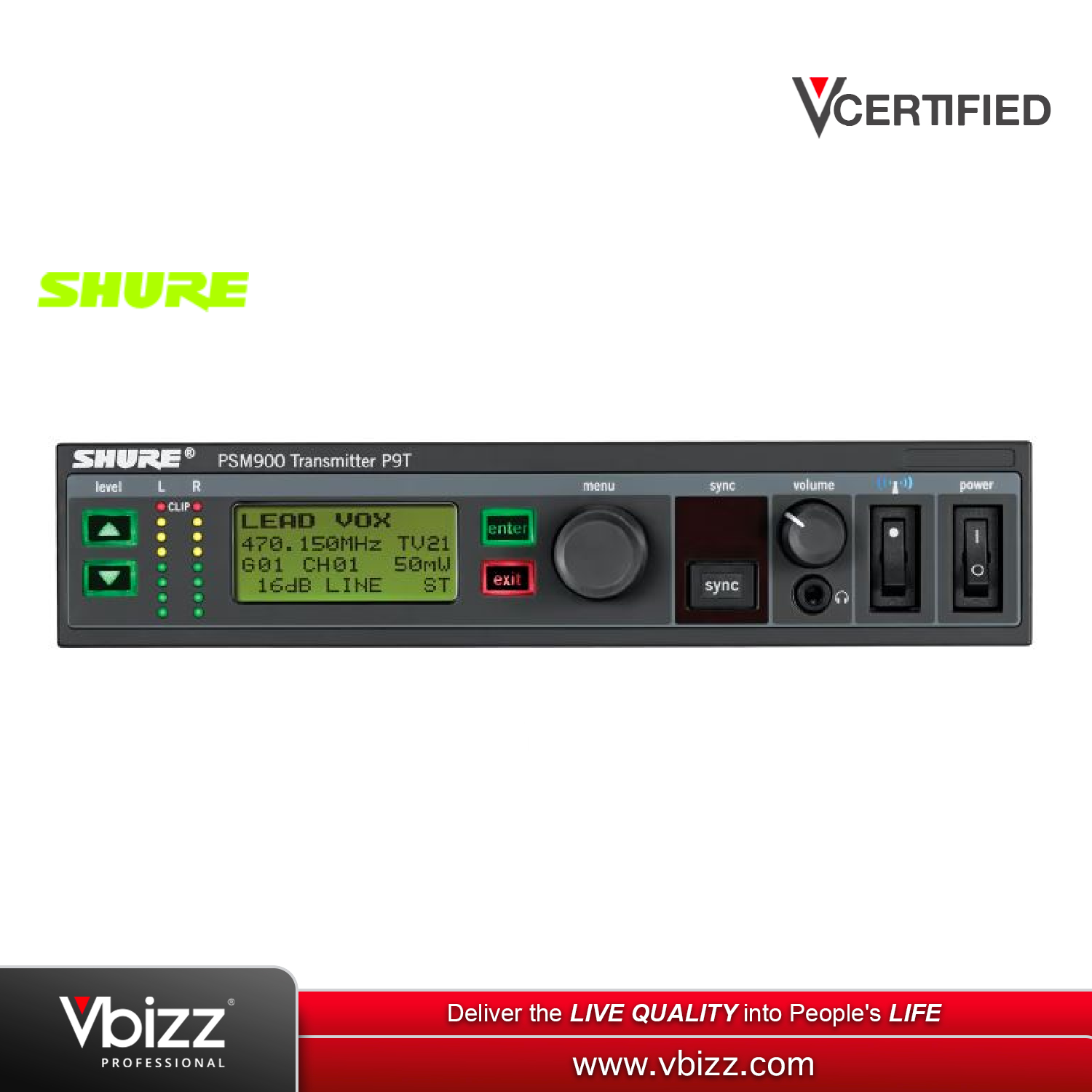 Shure P9T Wireless Transmitter | PA SYSTEM MALAYSIA