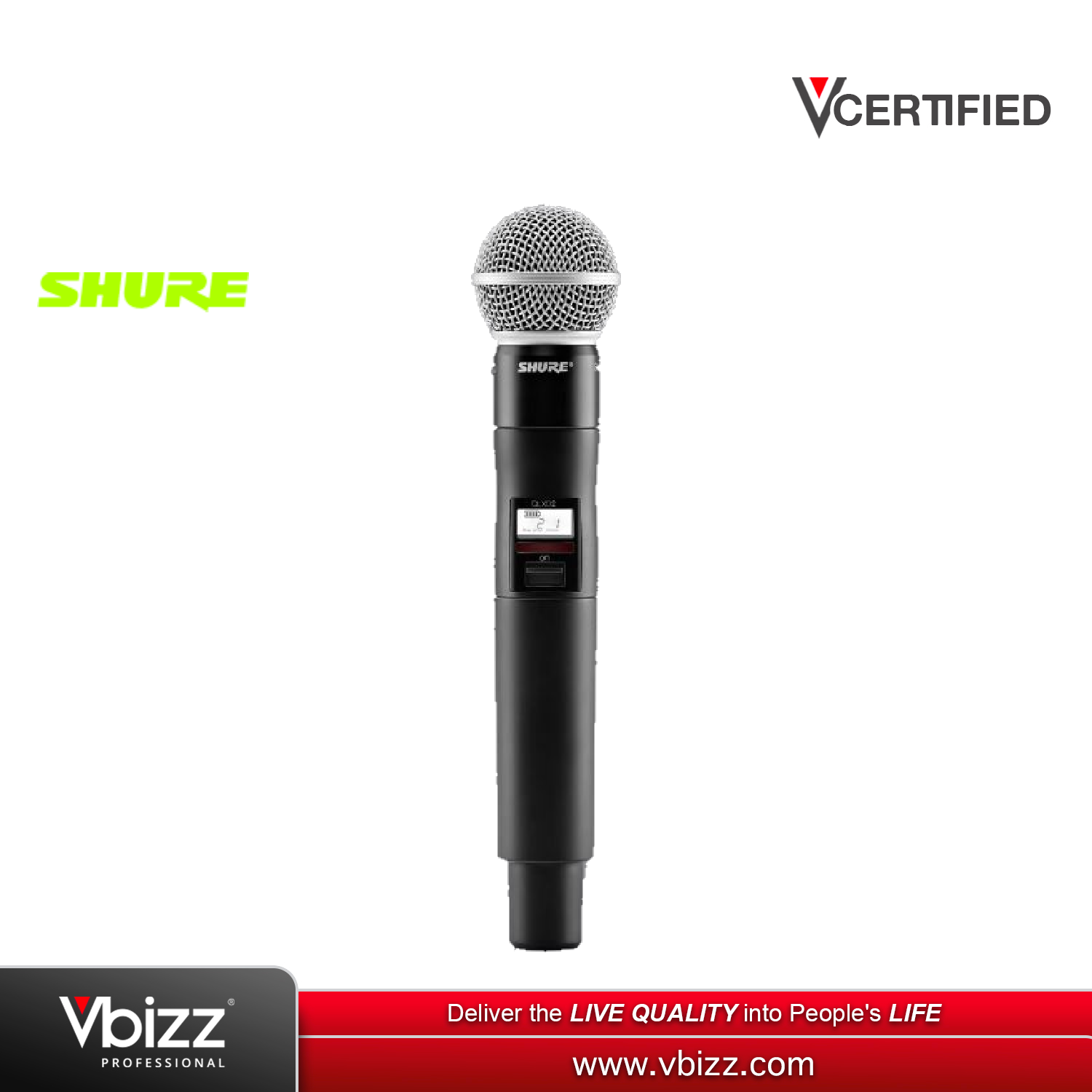 【匿名配送】SHURE SM52 Shure QLXD2/SM58 Handheld Wireless Microphone Transmitter