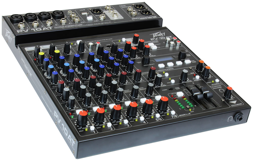 PV 10 AT 10 Channel Compact Mixer with Bluetooth and Antares® Auto-Tune -  Peavey