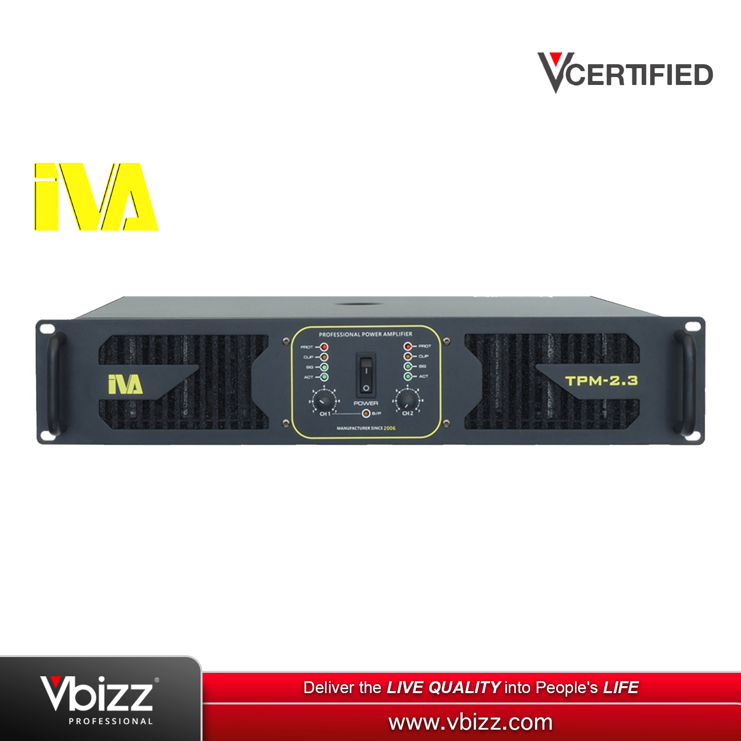 IVA TPM X 300W Ohms Power Amplifier PA SYSTEM