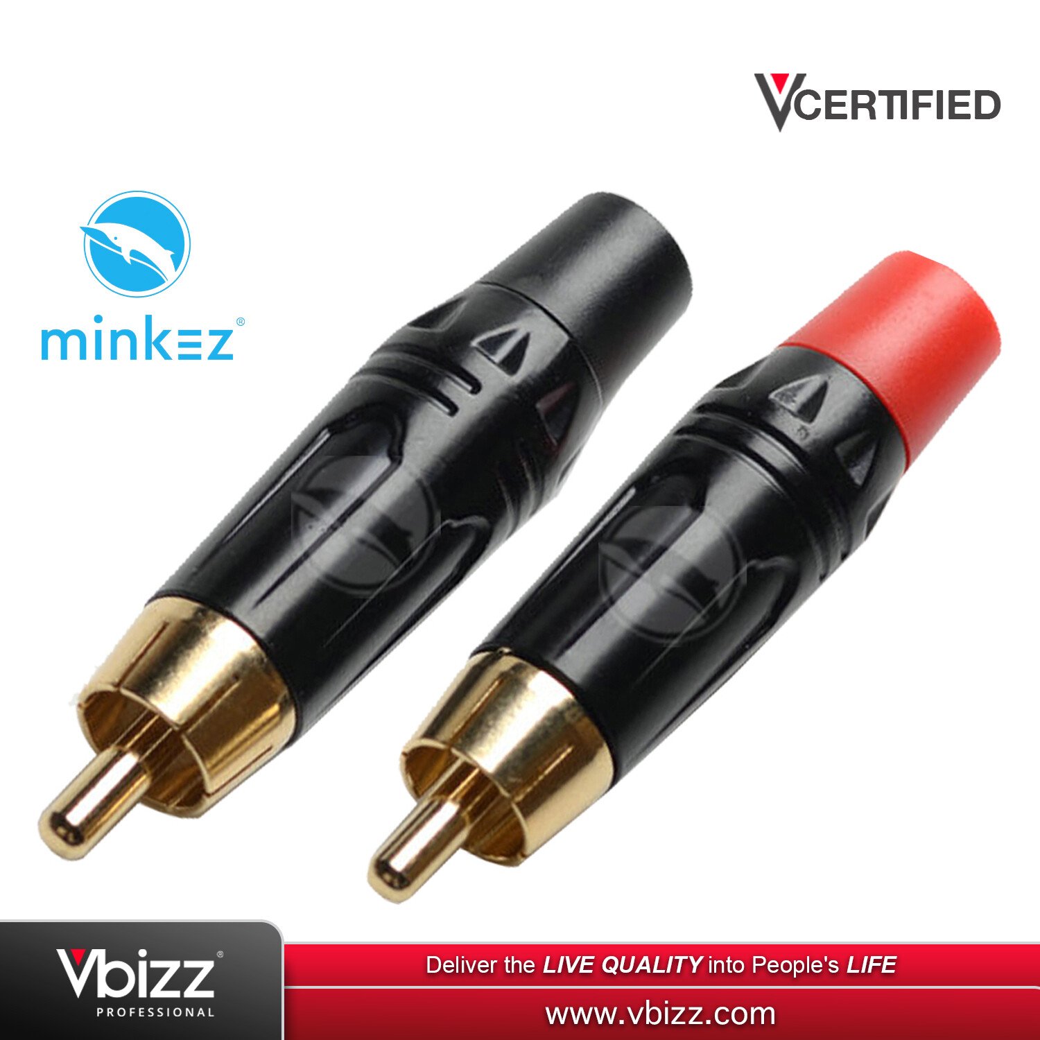 Minkez RCAPAIR RCA Male Connector (Pair) | Vbizz