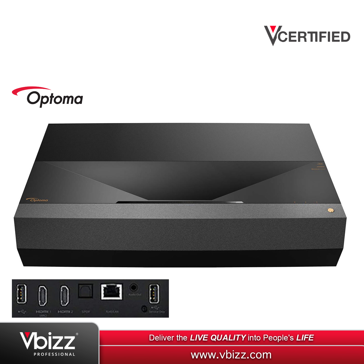 Optoma Cinemax P1 4K UHD Laser Home Projector Vbizz