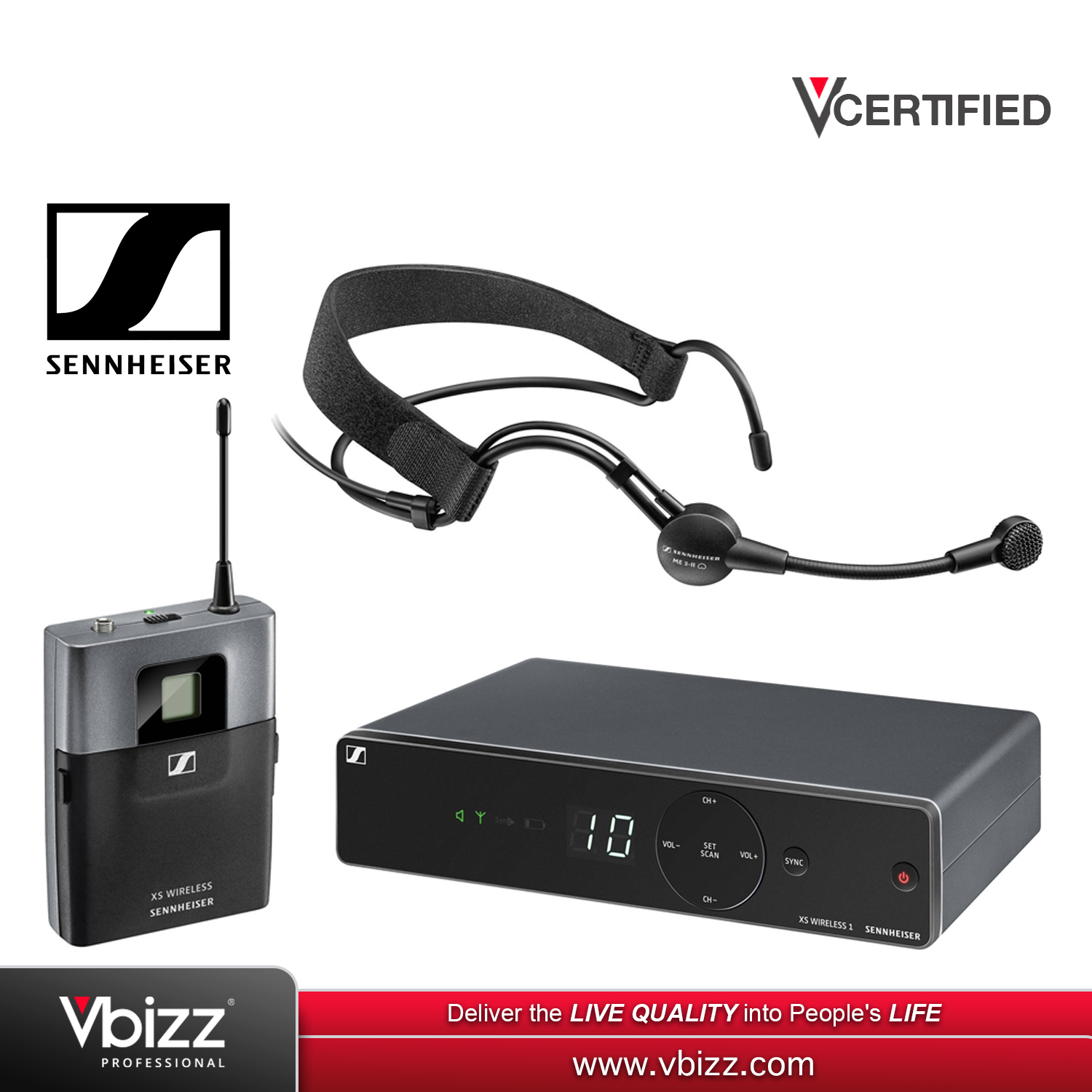Sennheiser XSW 1 ME3 Wireless Headset System (XSW1-ME3) |