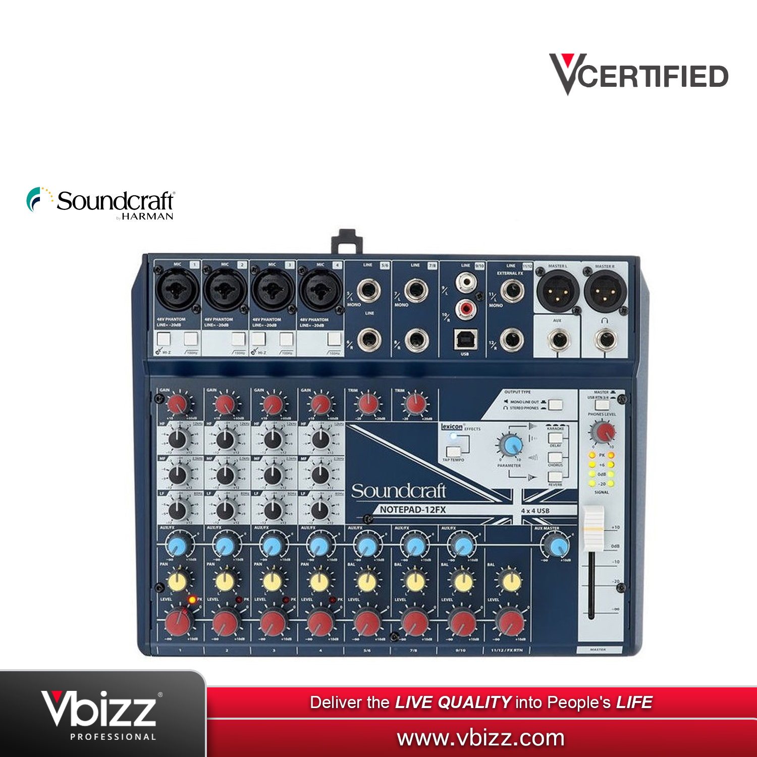 Soundcraft NOTEPAD 12FX Audio Analog Mixer | Vbizz