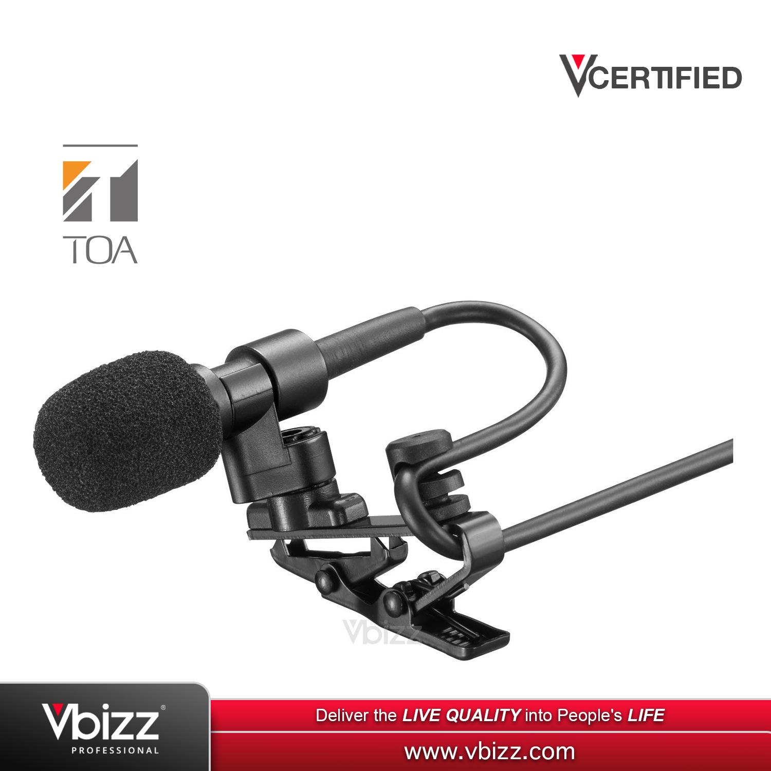 TOA WT-4810 Receiver & WM-4310 Bodypack Lavalier Wireless Microphone System (A