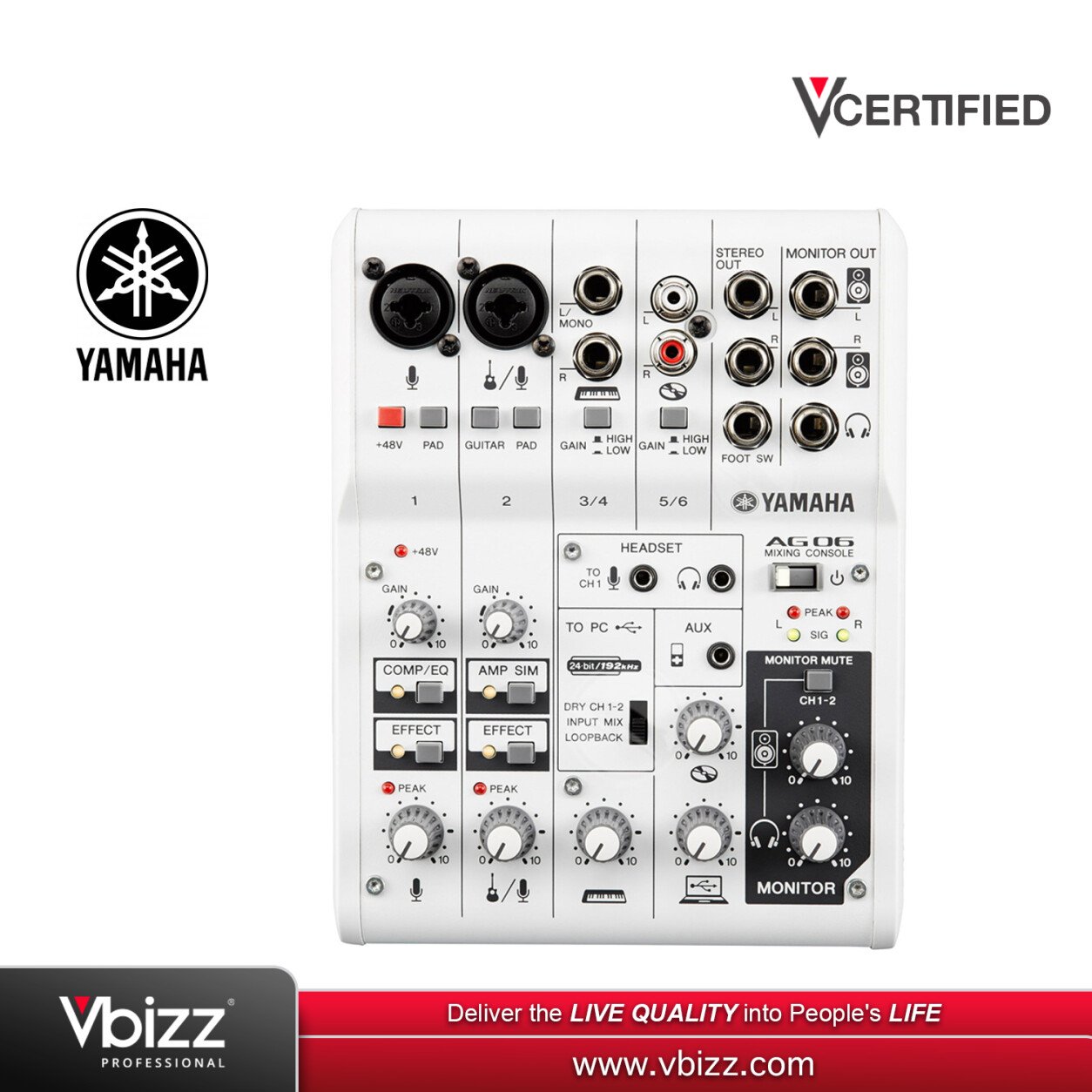 Yamaha AG06 Mixer | PA SYSTEM MALAYSIA