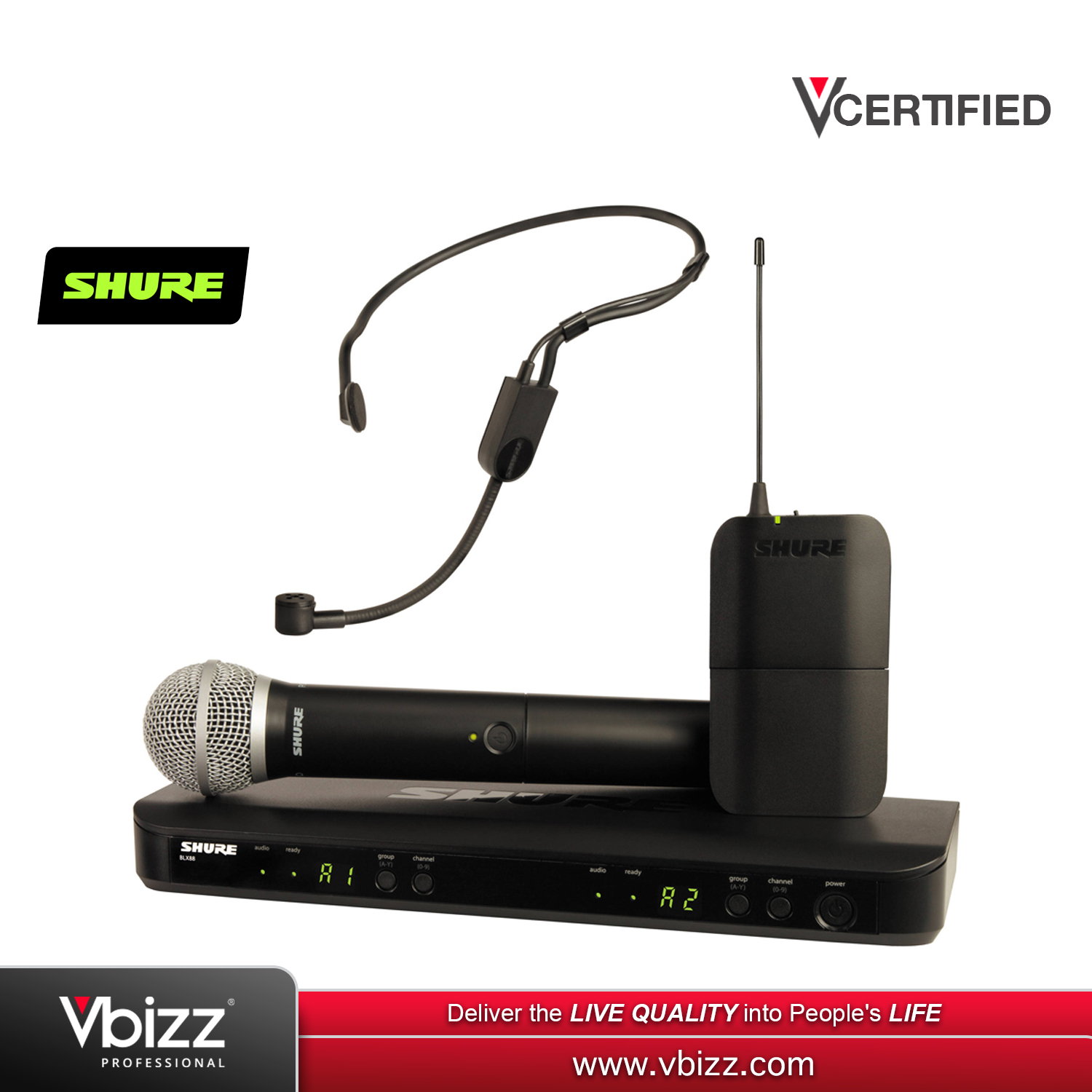 Shure BLX1288 P31 Wireless Microphone System BLX1288 P31 Vbizz