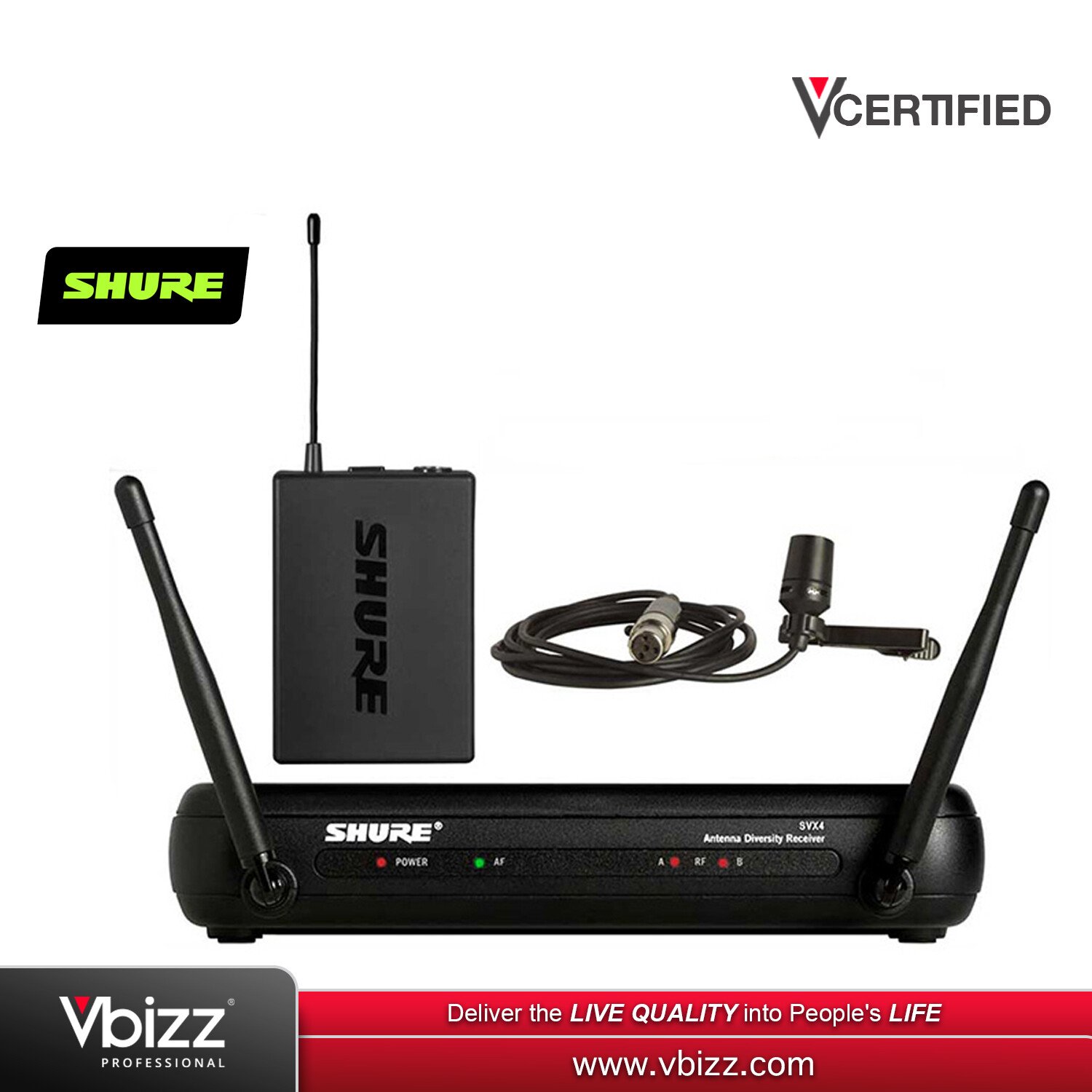 Shure SVX14/CVL Wireless Lavalier System (SVX14 CVL) | Vbizz