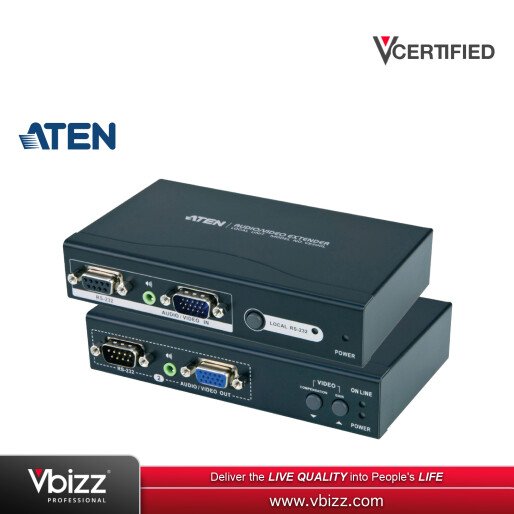 aten-ve200-vga-audio-rs232-200m-extender