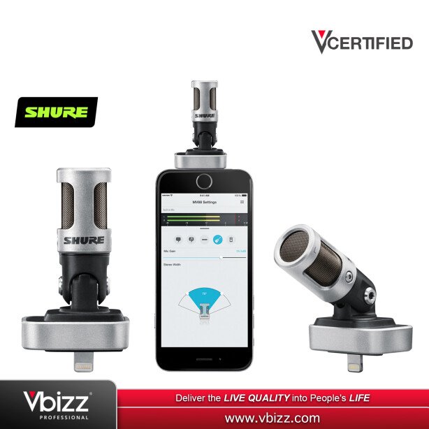Shure MOTIV MV88 iOS Digital Stereo Condenser Microphone
