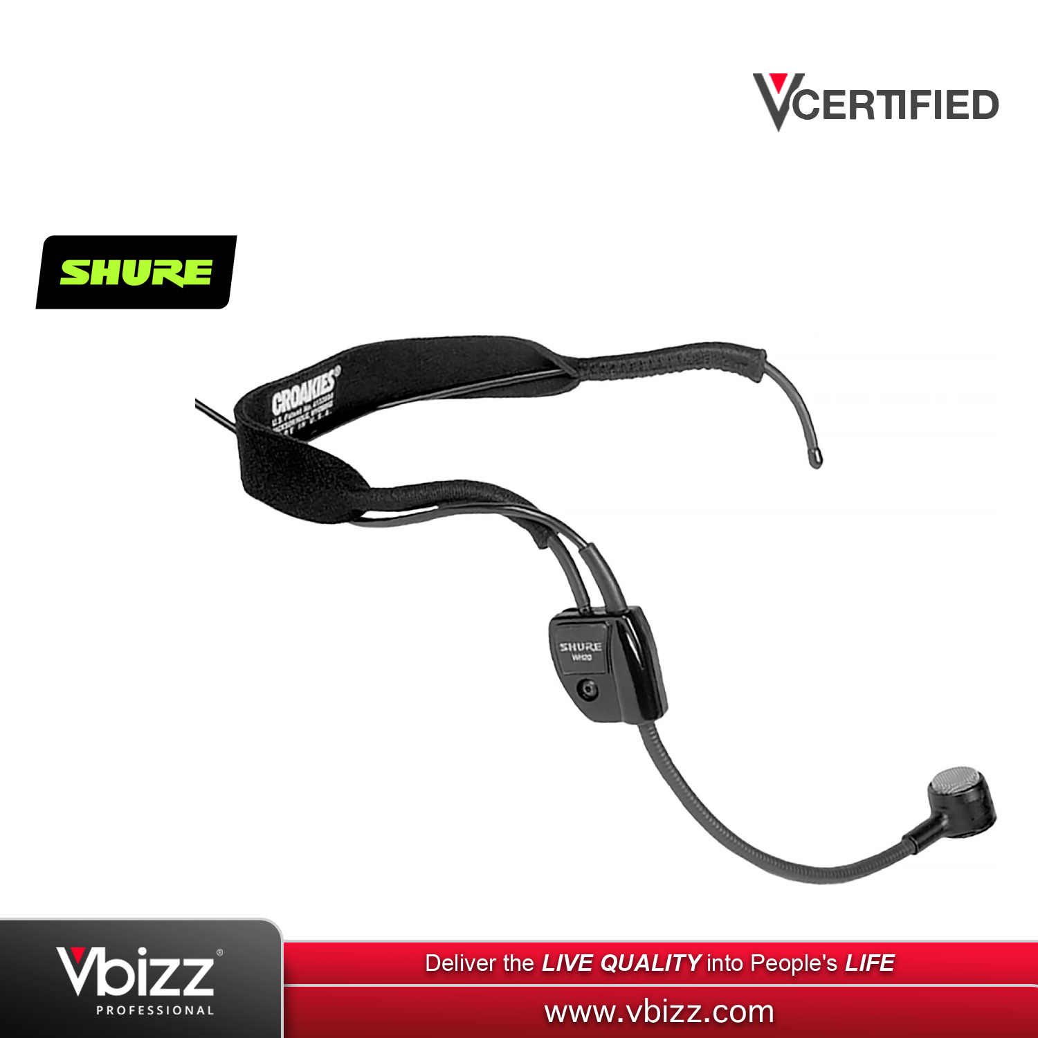 Shure WH20 TQG Headset Microphone (WH 20 TQG) | PA SYSTEM