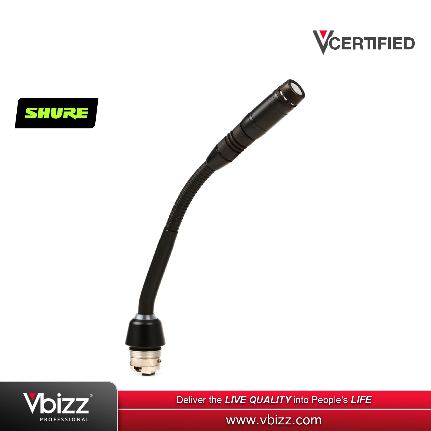 ●Mic-C Shure MX405LPC Gooseneck Microphone (MX 405 LPC) | Vbizz
