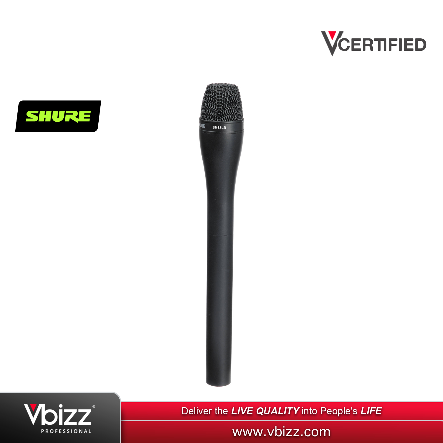 Shure SM63 Omnidirectional Dynamic Vocal Microphone | Sweetwater