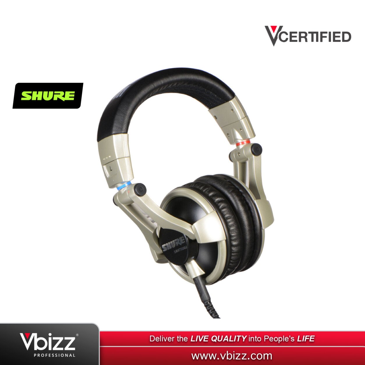 Shure SRH750DJ Headphone (SRH 750 DJ) | Vbizz