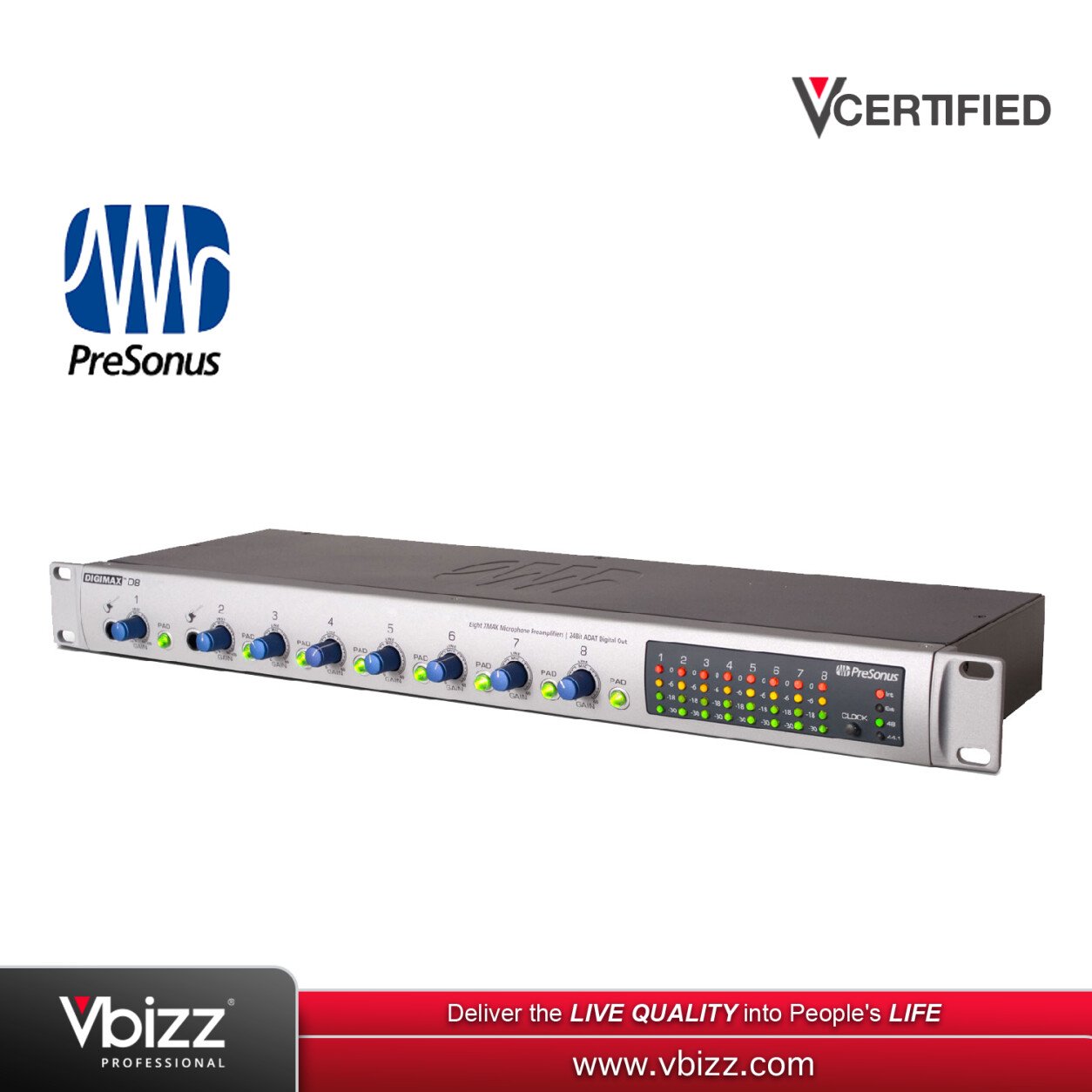 PreSmonus DIGIMAX™︎ D8 マイクプリアンプ DigiMax D8 – PreSonus