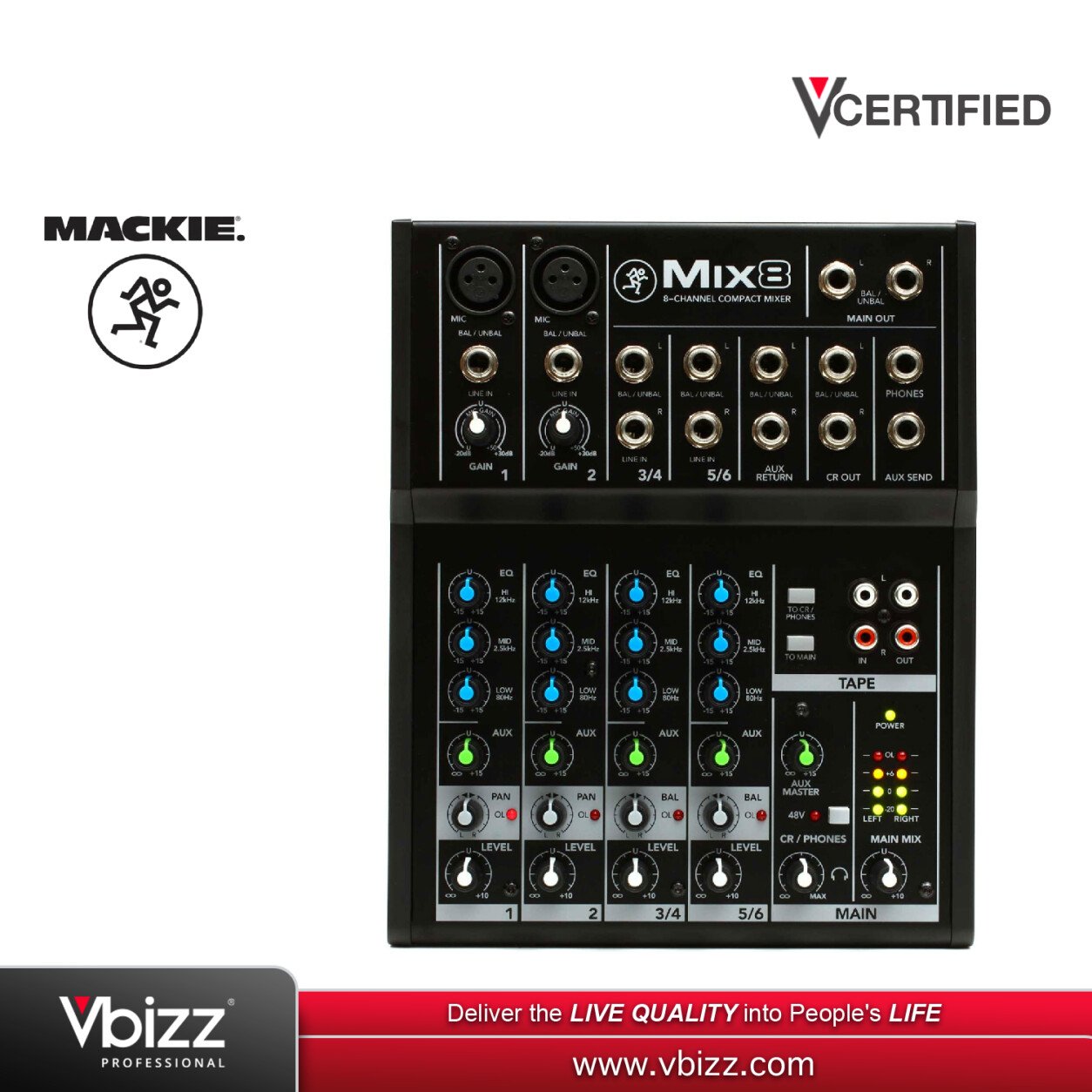 Amazon.com: Mackie MIX8 8-Channel Compact Mixer : Musical
