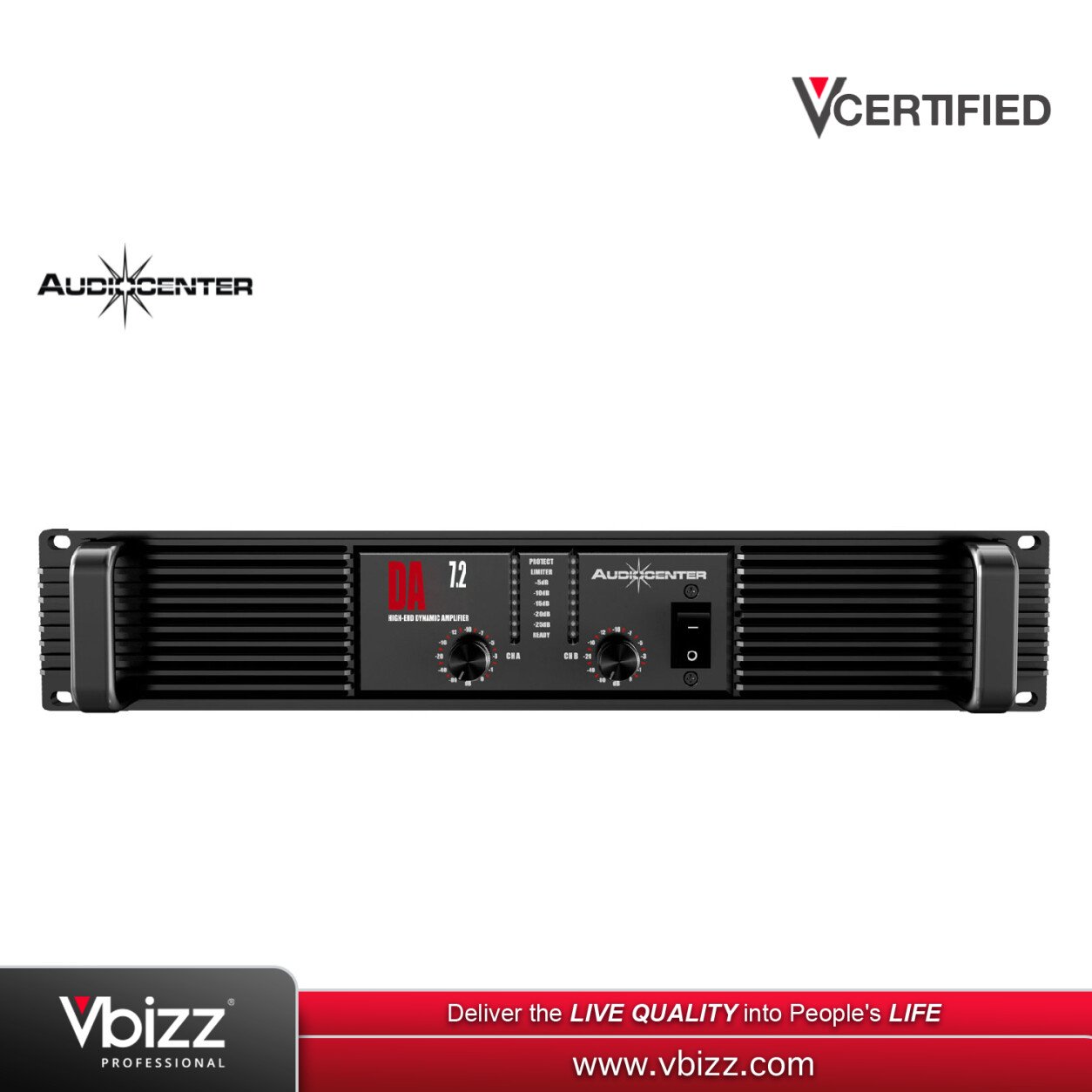 Audiocenter DA7.2 Power Amplifier for High-Power Audio