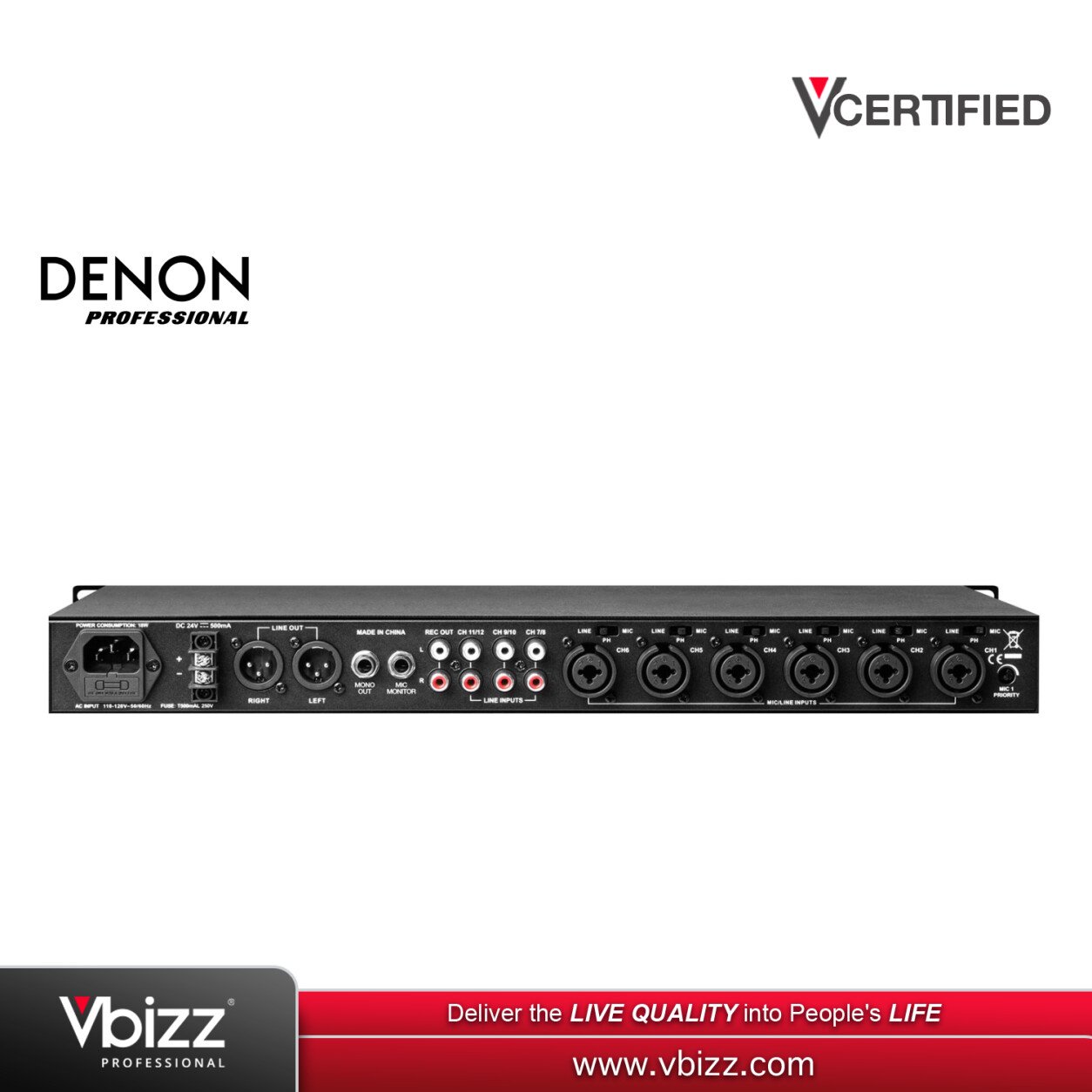 Denon DN312X Rackmount Mixer for Superior Audio Control | Vbizz