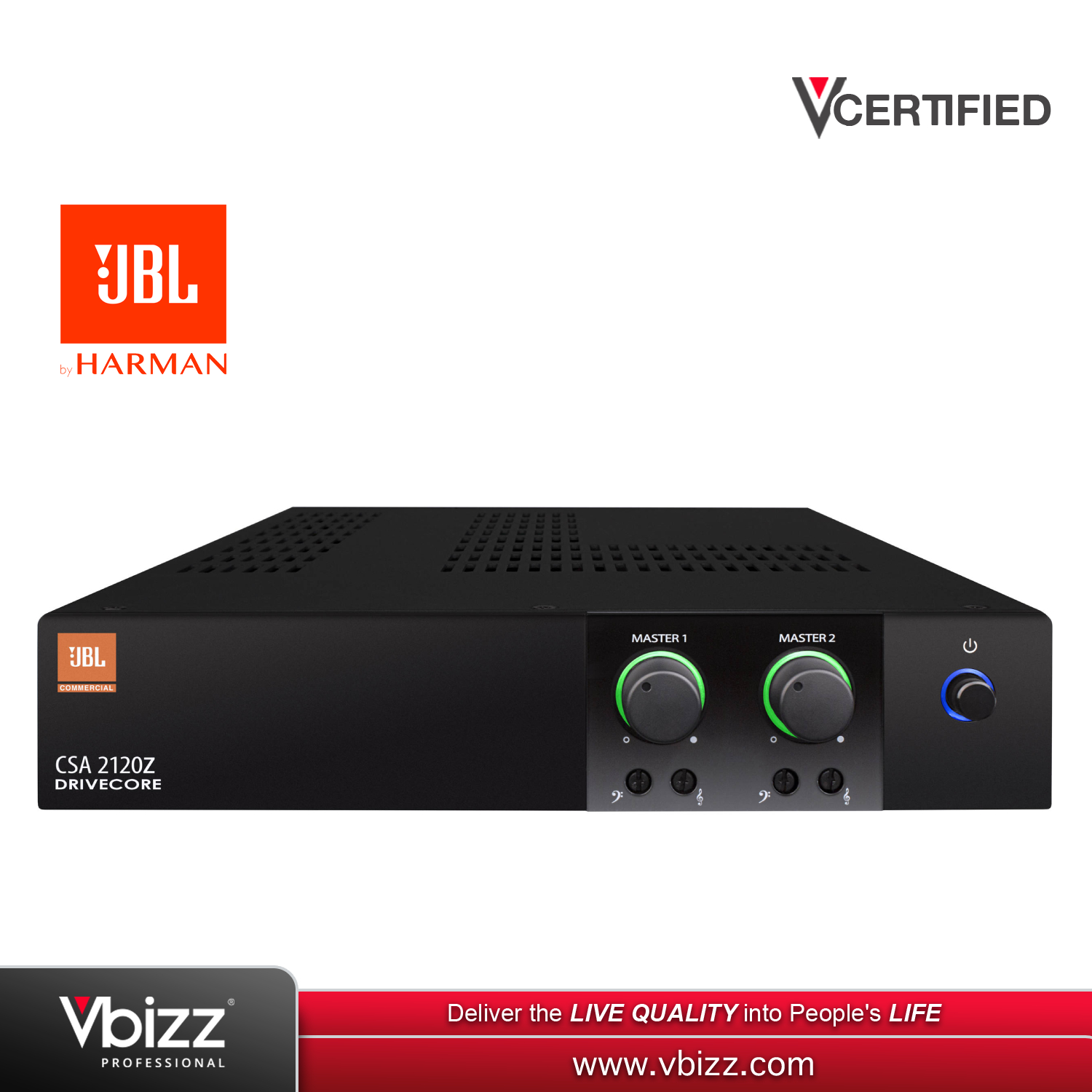 JBL CSA2120Z 2 Channels 120W Professional Amplifier | Vbizz