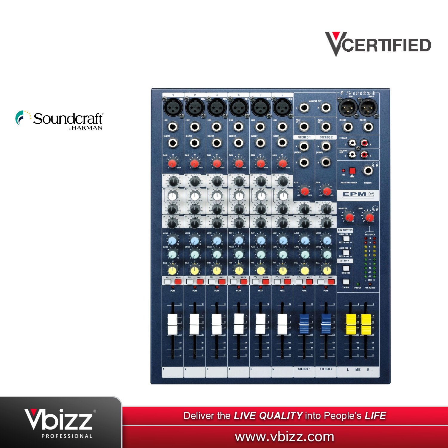 Soundcraft EPM6 (動作確認済) 動作未確認】Soundcraft EPM6 アナログミキサー