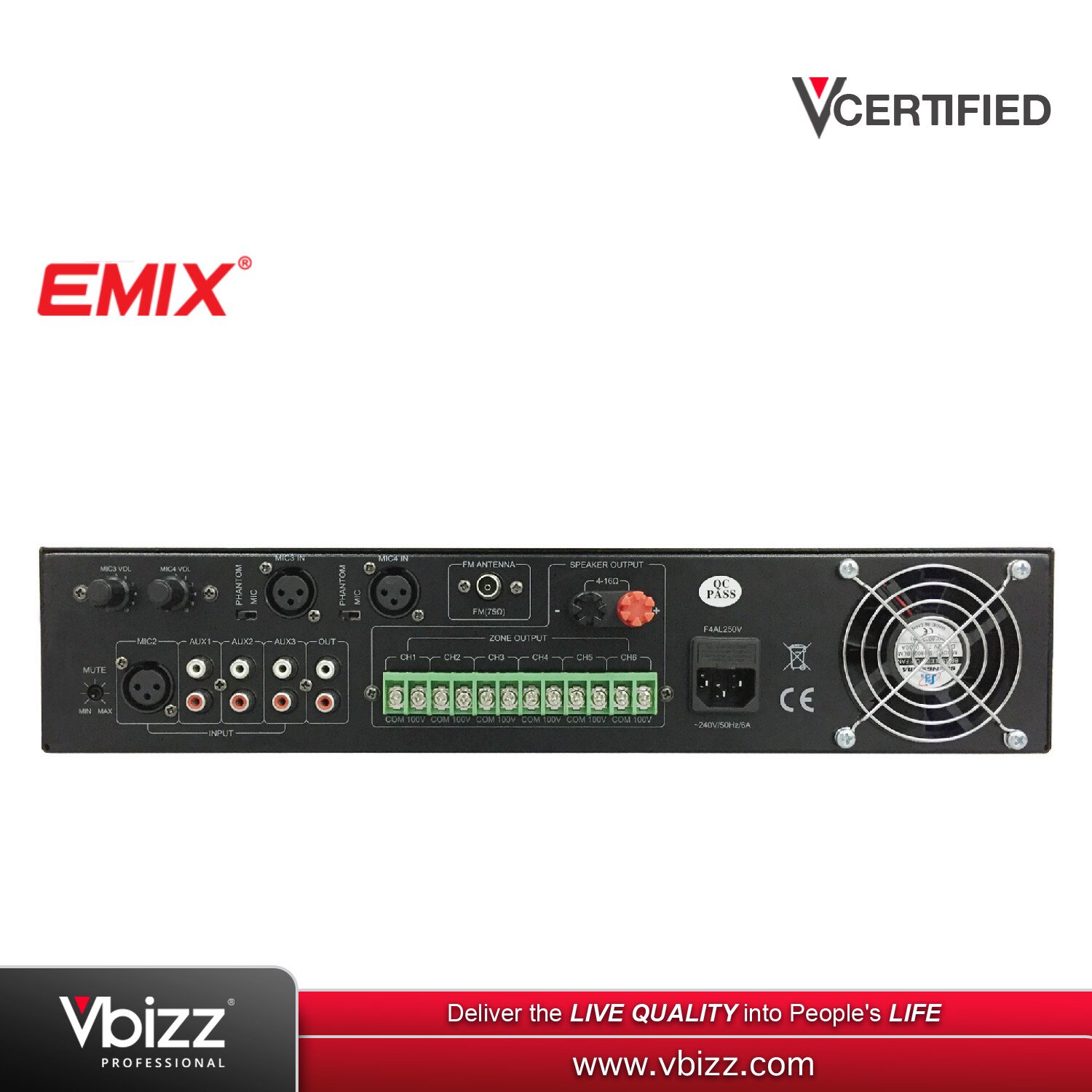 Emix EMMA 835ZSMKII 350W Mixer Amplifier for Professional Sound