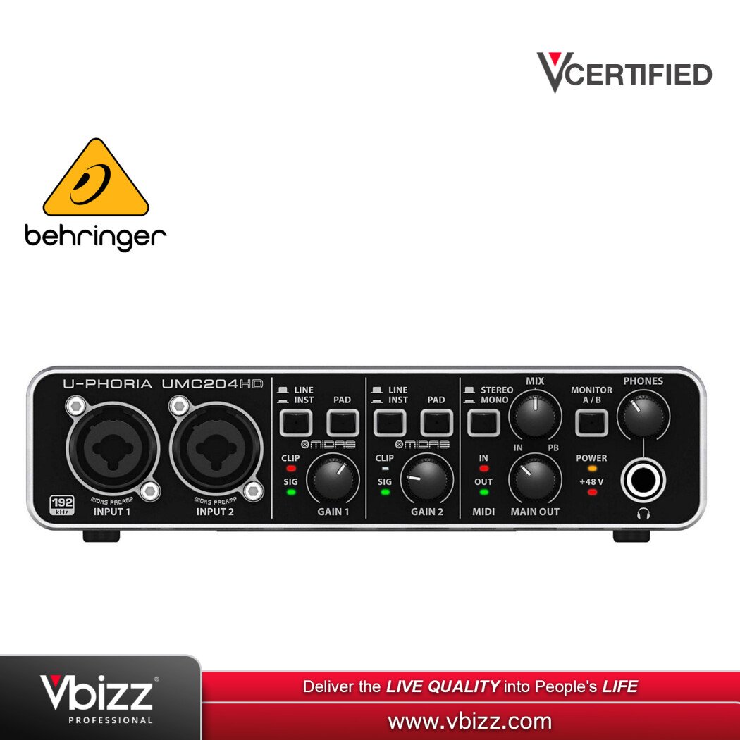 DTM・DAW BEHRINGER  UMC204HD Amazon.com: Behringer U-Phoria UMC204HD Audiophile 2x4 USB