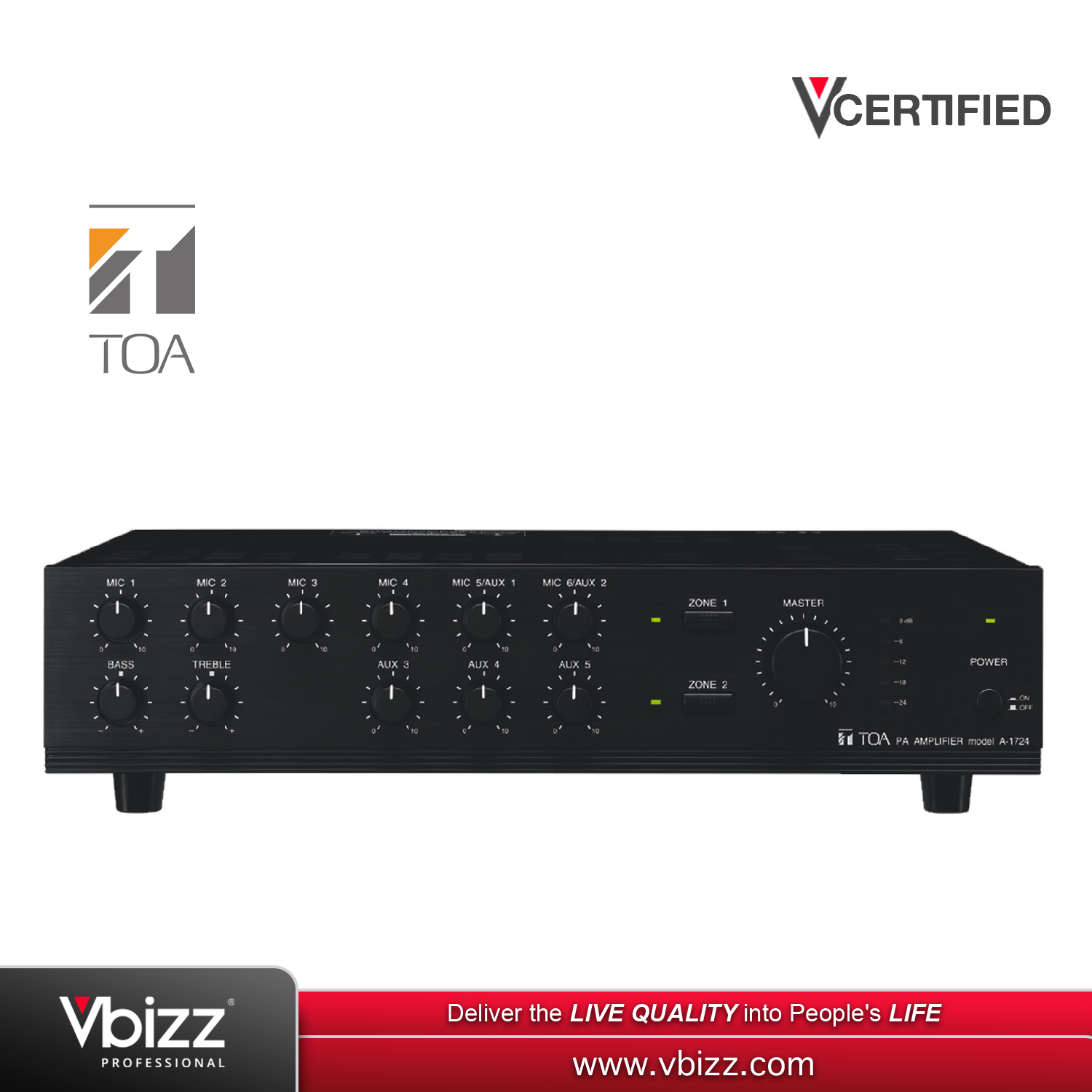 Discontinued] TOA A1724 240W Mixer Amplifier | PA SYSTEM MALAYSIA